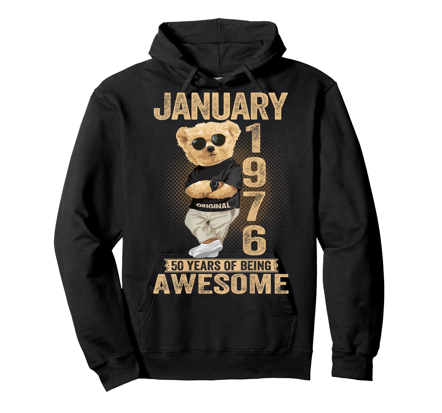 50 Year Old January 1976 Teddy Bear 50th Birthday Men Women T-Shirt
