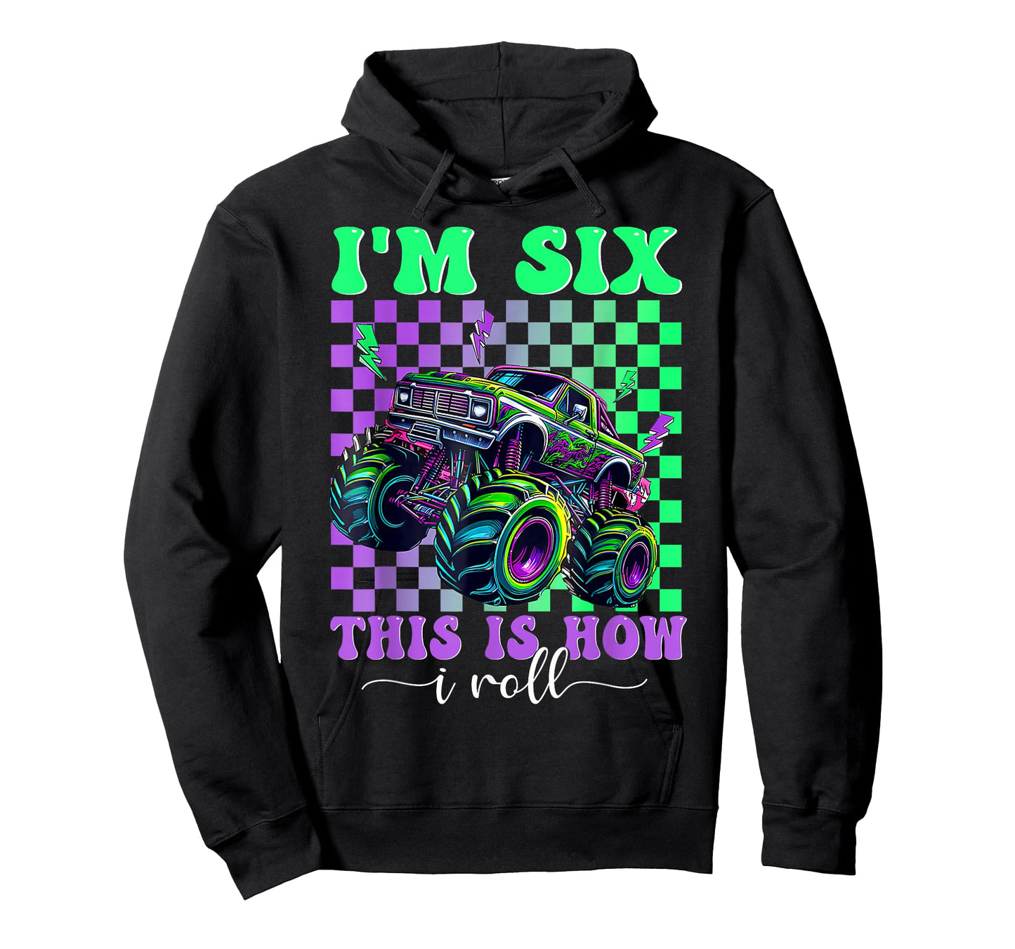 Kids 6th Birthday Boy Monster Truck 6 Year Old Bday Party T-Shirt