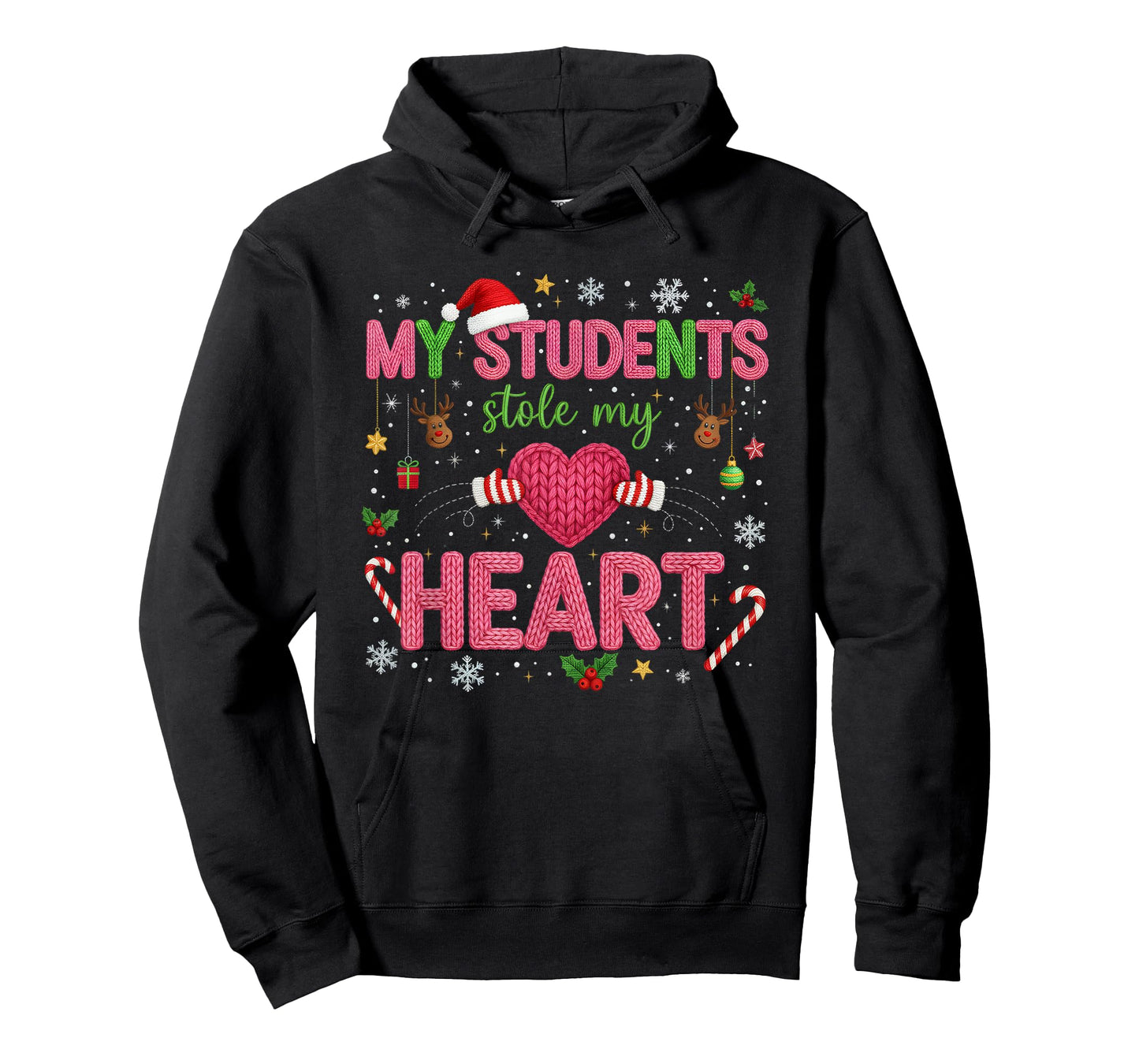 Funny Teacher Xmas My Students Stole My Heart Christmas T-Shirt
