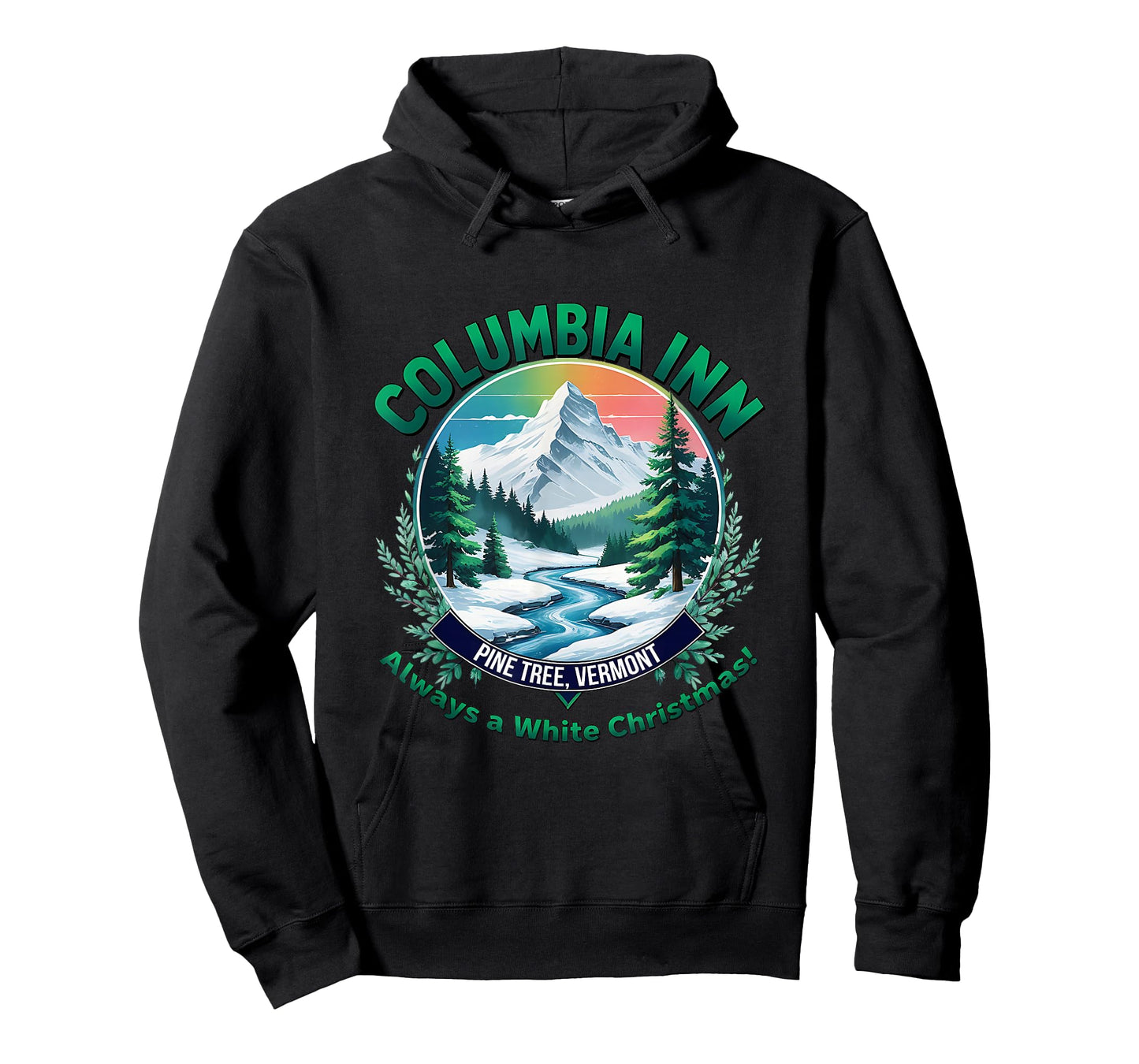 Vintage Christmas Columbia Pine Tree Vermont Xmas Winter T-Shirt