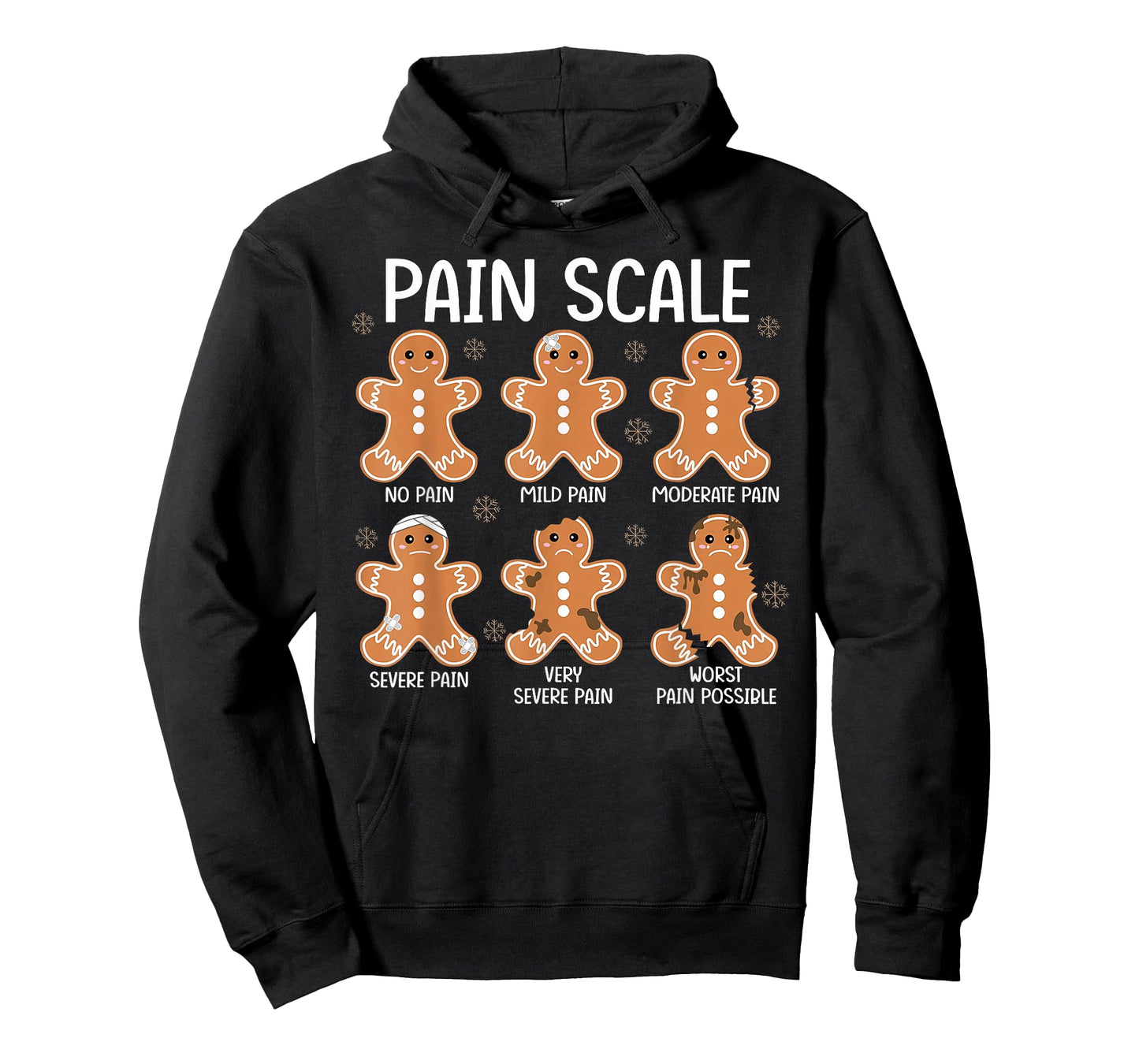 Pain Scale Funny Gingerbread Man Christmas Nurse Holiday T-Shirt