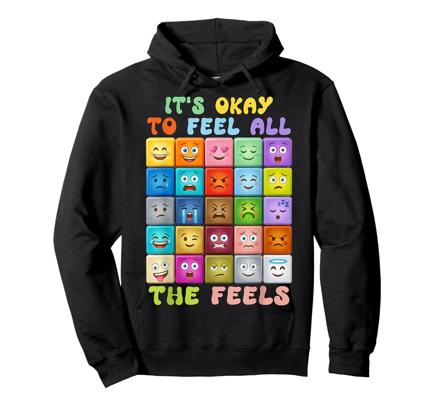 Its Okay to Feel All The Feels, Mental Health Self-Care Kids T-Shirt