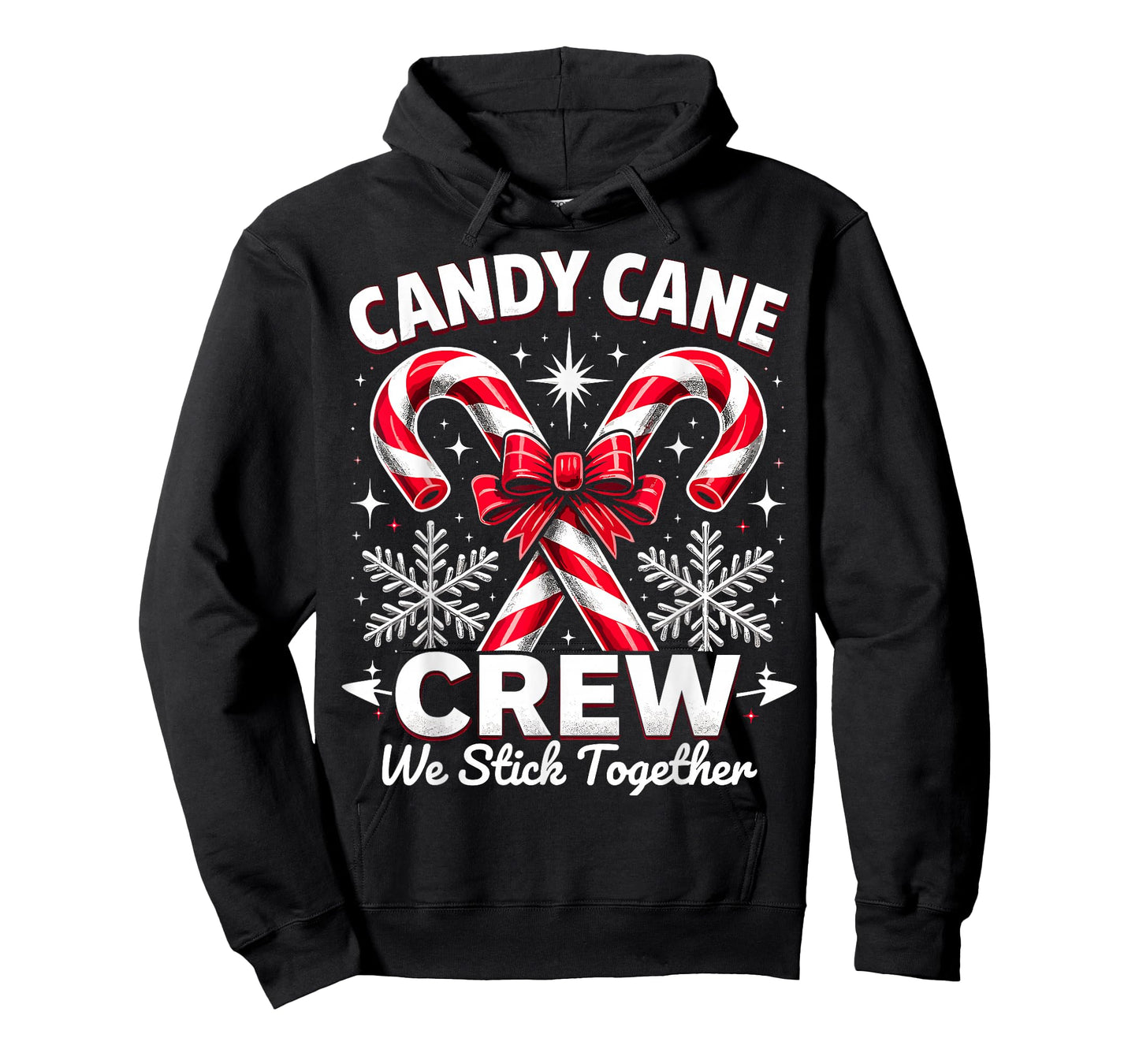 Candy Cane Crew We Stick Together Christmas Costume Xmas T-Shirt