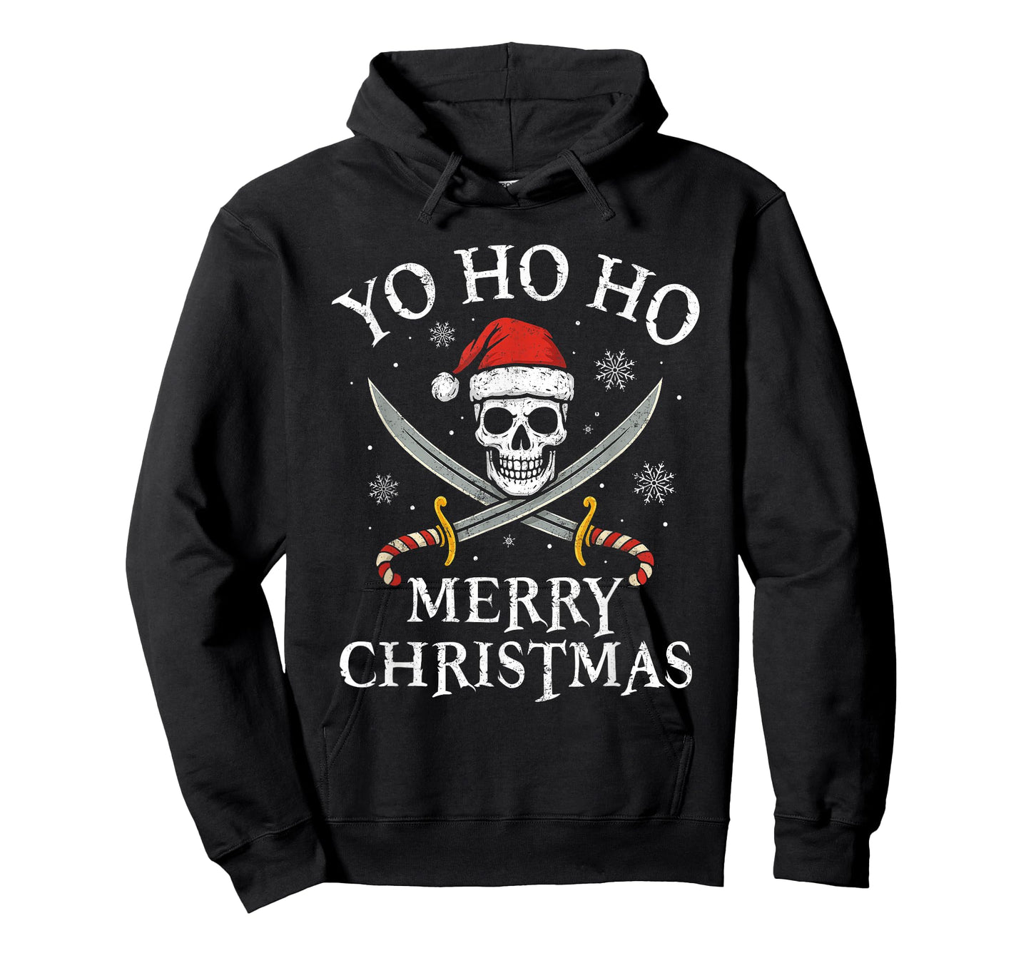 Yo Ho Ho Merry Christmas Holiday Pirate Santa Hat Boating T-Shirt