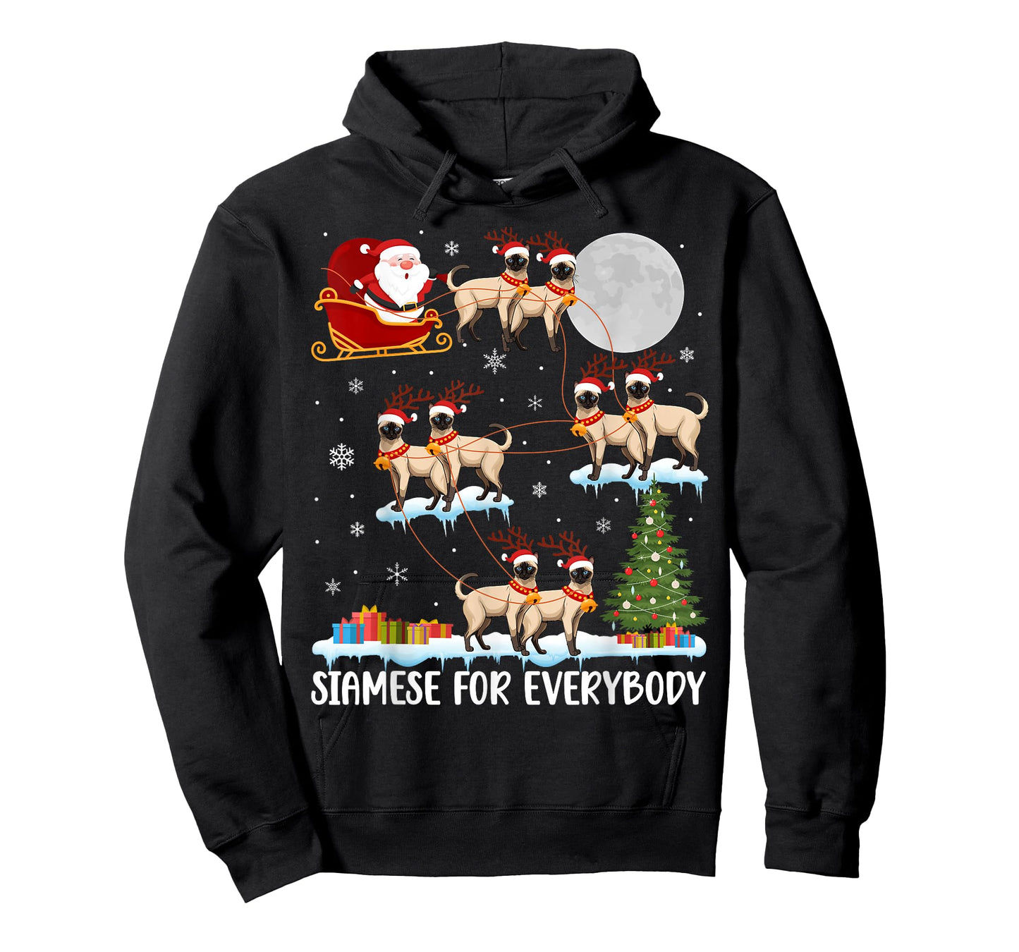 Siamese for Everybody Siamese Christmas Siamese Cat Xmas T-Shirt