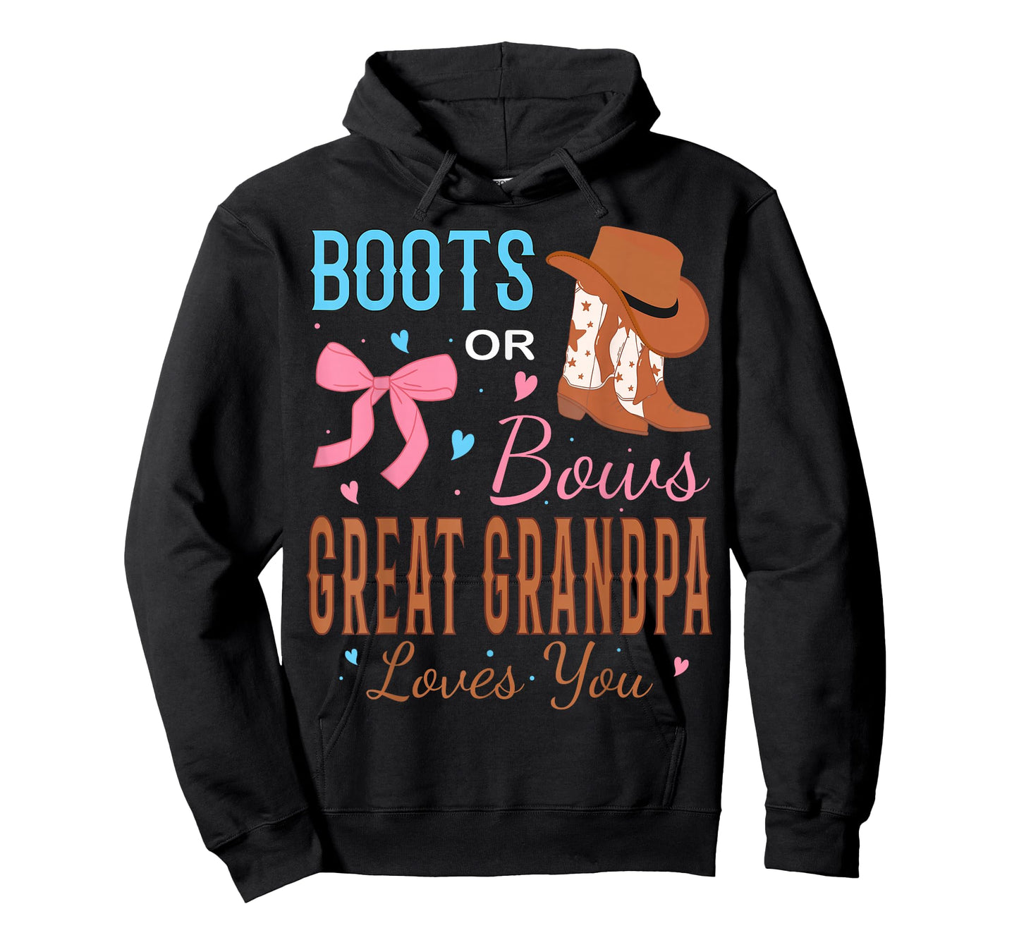 Boots Or Bows Great Grandpa Loves You Gender Reveal Party T-Shirt