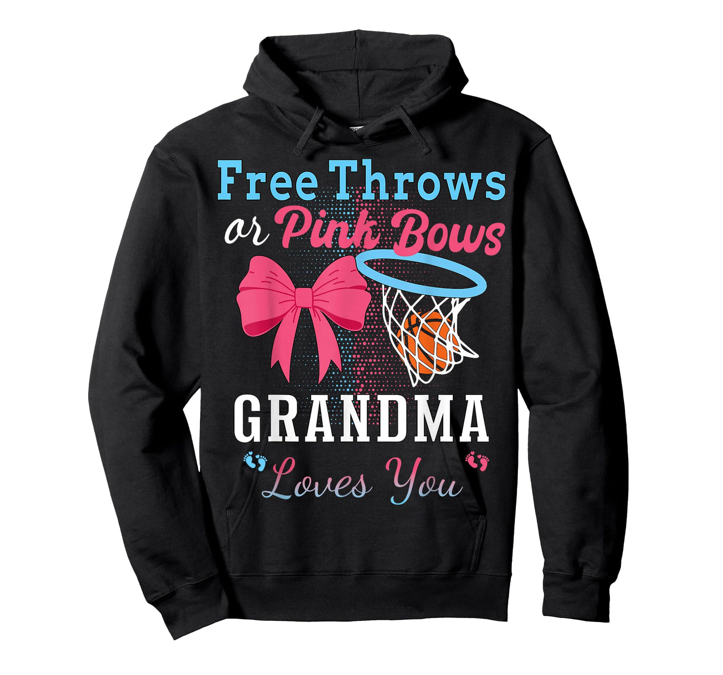 Basketball Free Throws Or Pink Bows Grandma Loves You T-Shirt