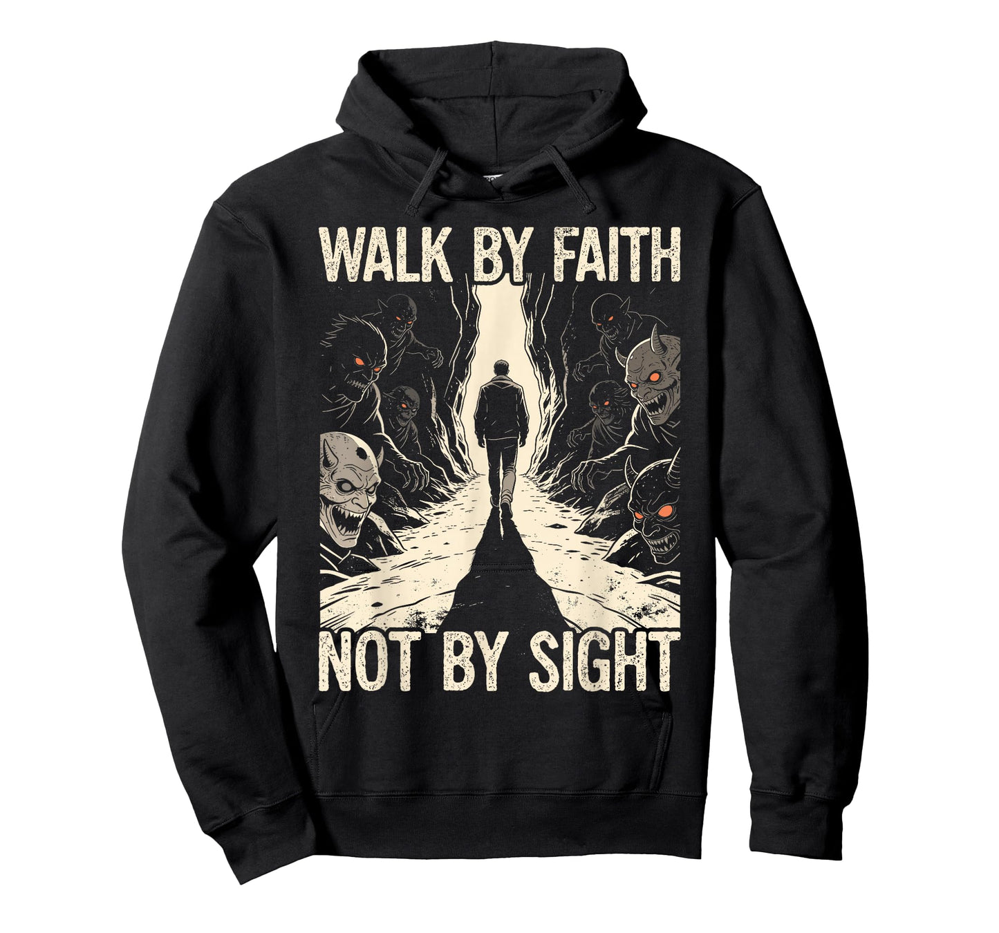 Walk by Faith Not by Sight Religious Spiritual Warfare T-Shirt