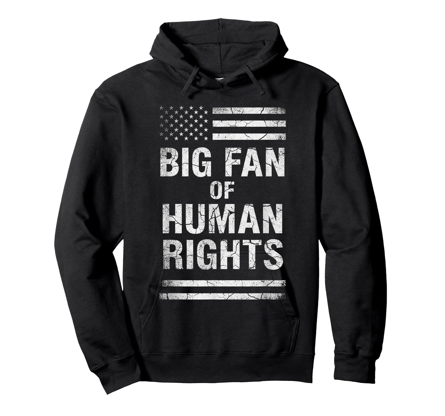 Big Fan of Human Rights Distressed American Flag Activist T-Shirt