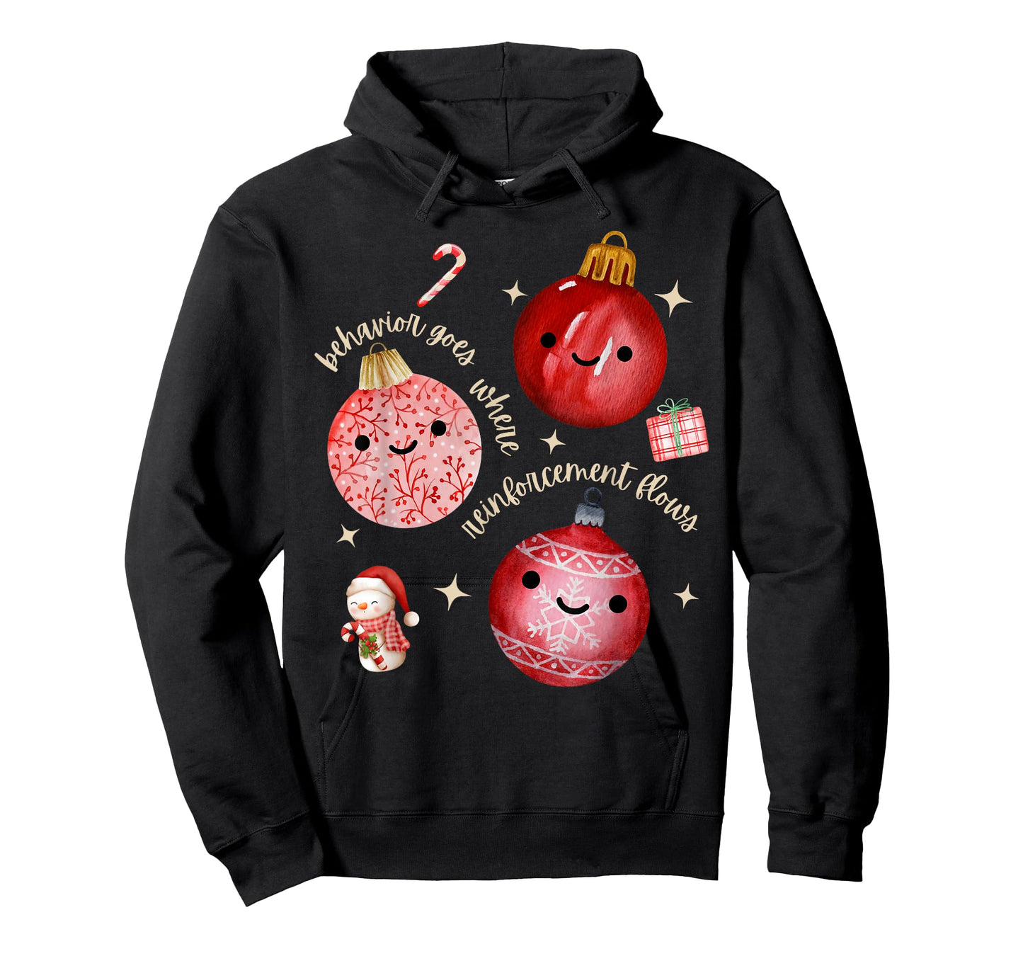 Behavior Goes Where Reinforcement Flows ABA RBT Christmas T-Shirt