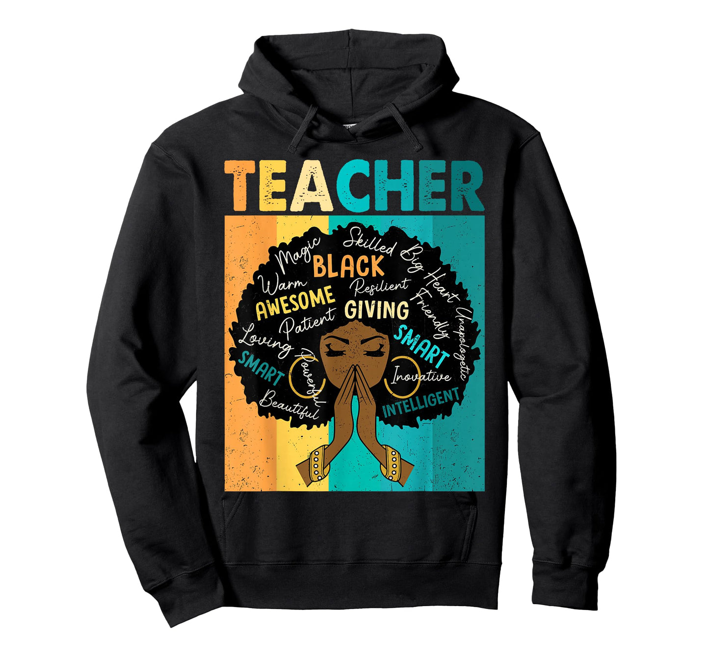 Black Teacher Magic Black History Month Afro Hair Melanin T-Shirt