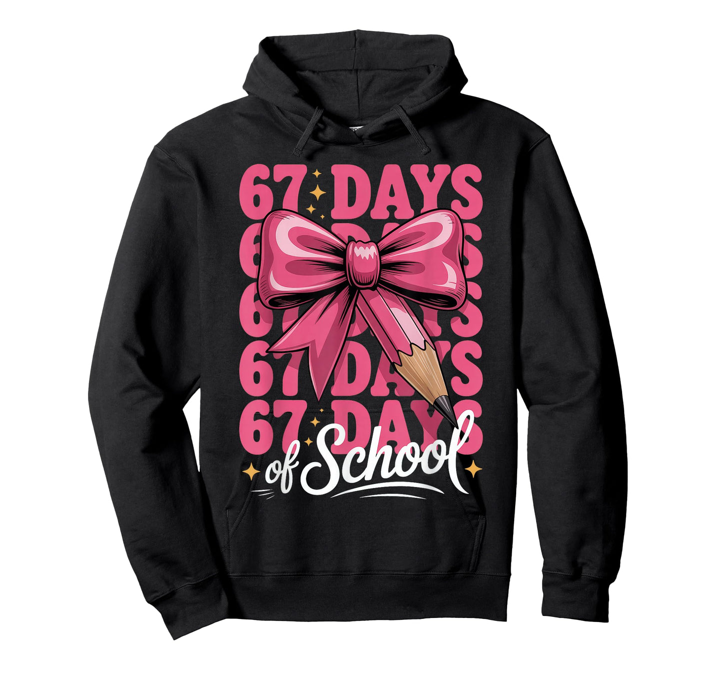 67 Days of School Girls Coquette Bow 67th Day of School T-Shirt