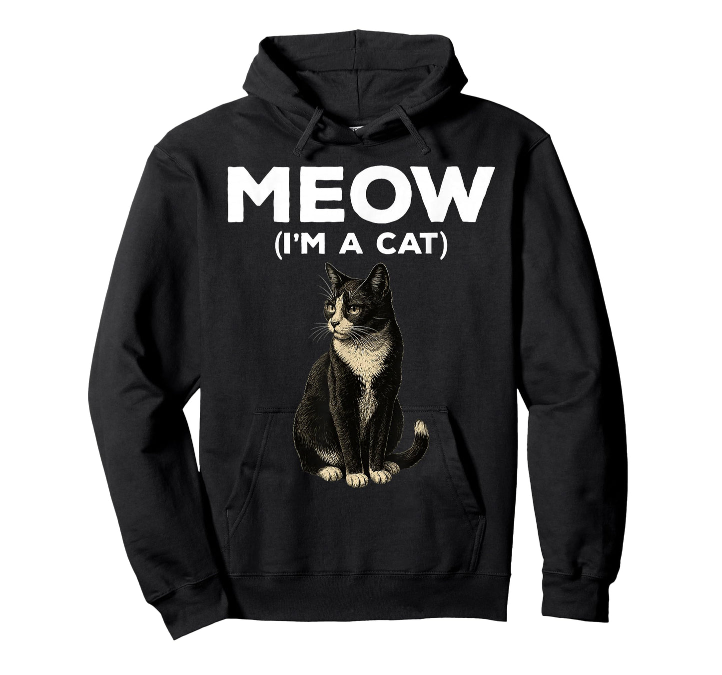 Meow I'm A Cat Funny Tuxedo Cat Halloween Costume T-Shirt