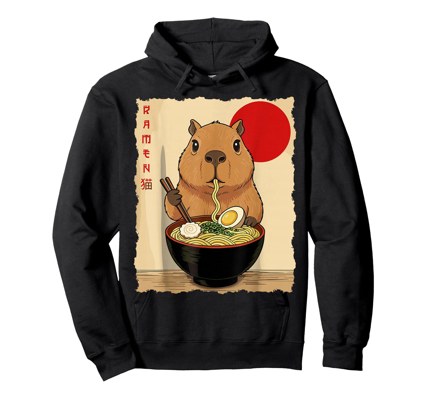 Anime Capybara Ramen Japanese Funny Graphic Capybara Anime T-Shirt