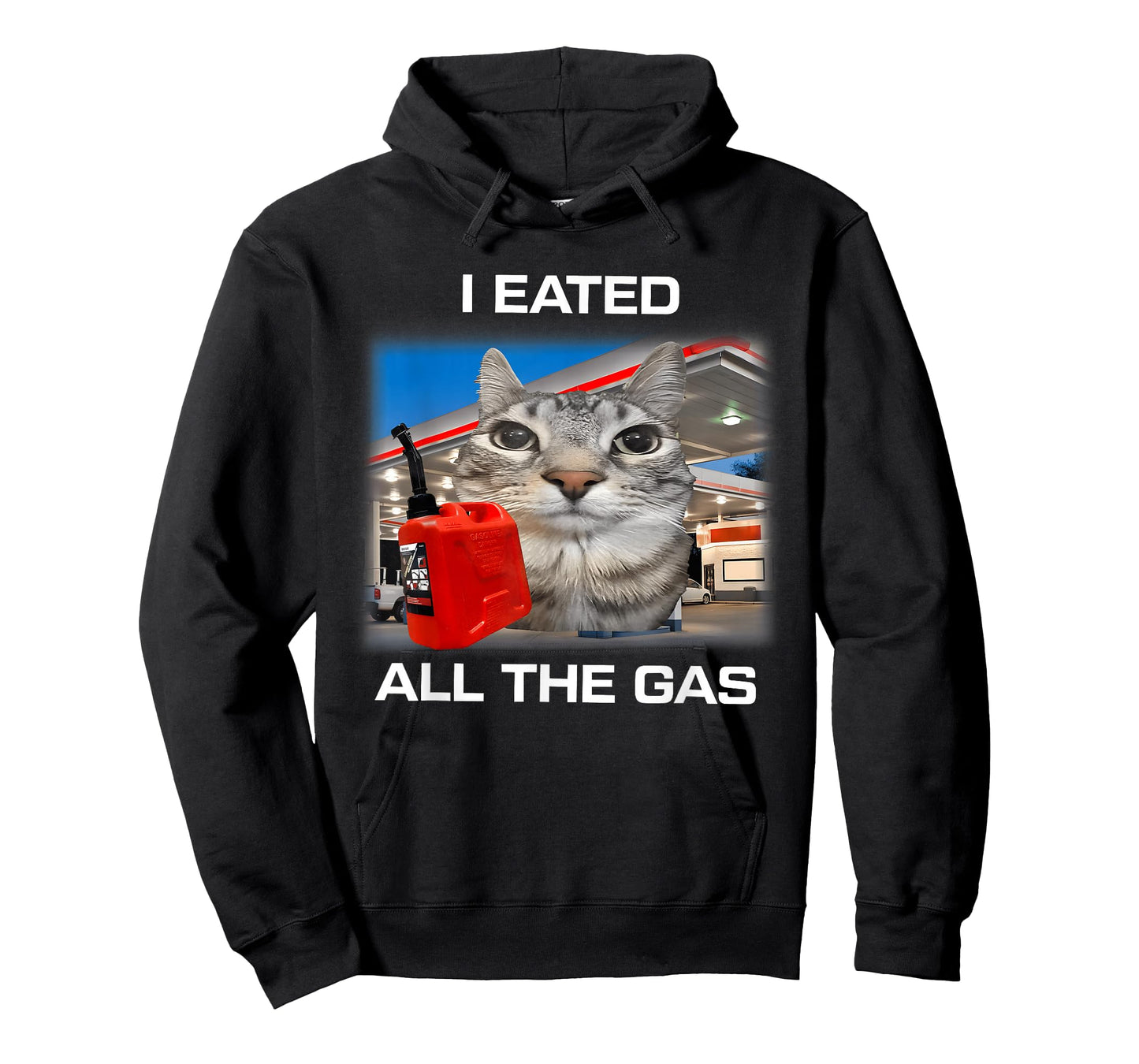 I Eated All The Gas Funny Silly Staring Cat Meme Gen Z Humor T-Shirt