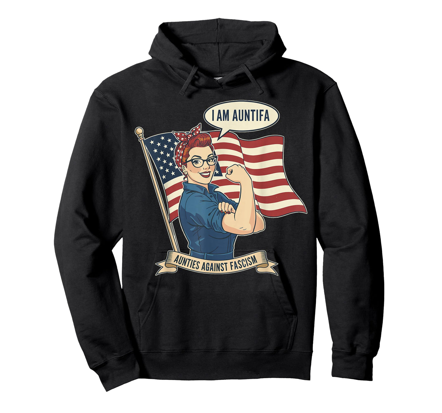 I Am Auntifa Aunties Against Fascism Aunt Tifa Pinup Girl T-Shirt
