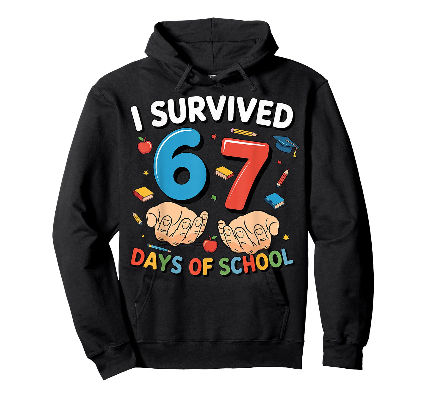 I Survived 67 Days of School Funny Six Seven 6 7 Meme Z Gen T-Shirt