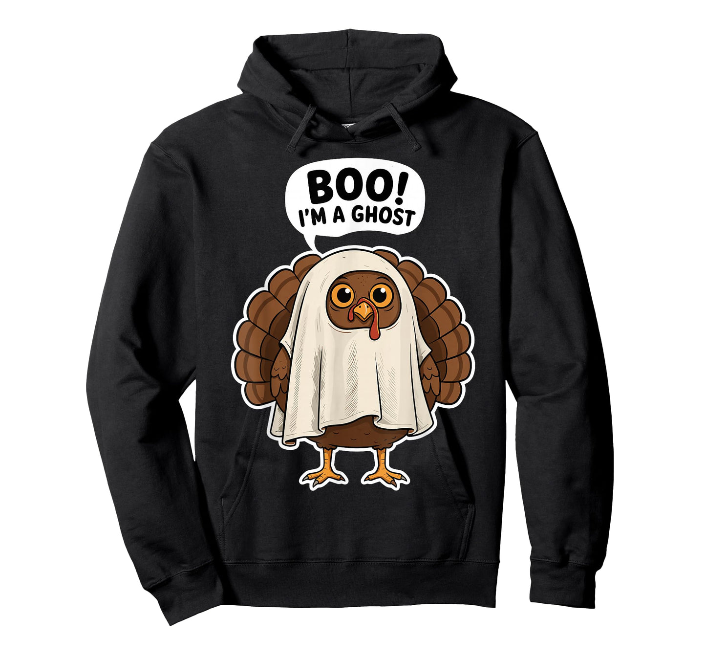 Thanksgiving Ghost Turkey Disguise Funny Halloween T-Shirt