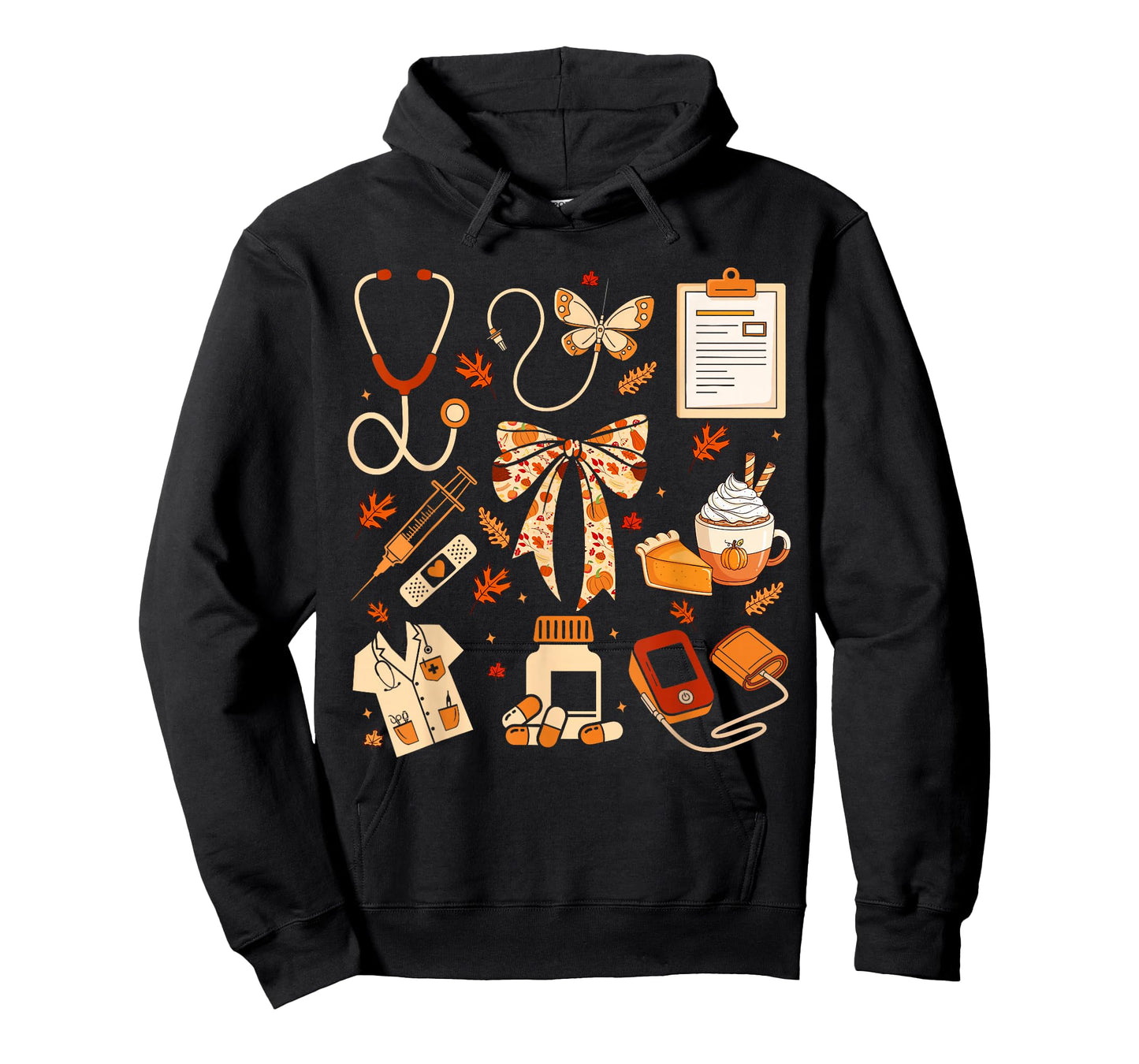 Thankful Nurse Coquette Bow Fall Thanksgiving Scrub Top T-Shirt