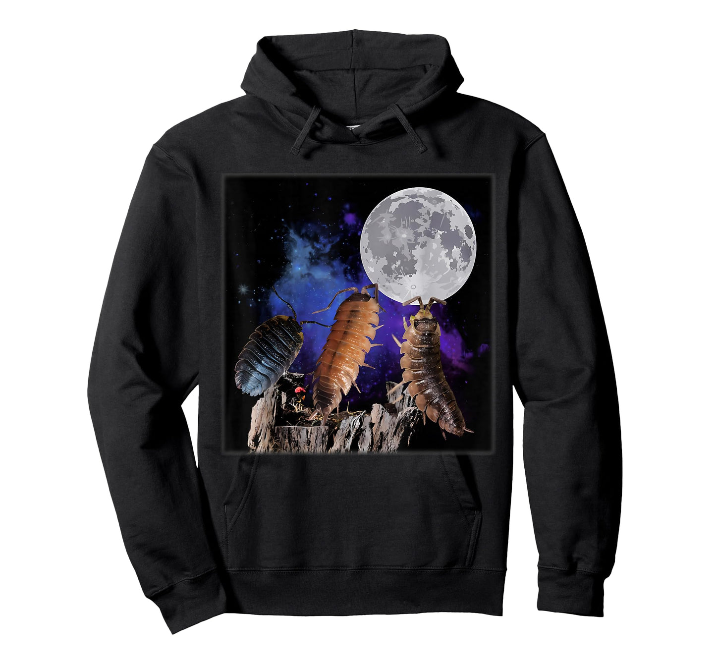 Vintage Three Isopods Howling at The Moon Insect Entomology T-Shirt