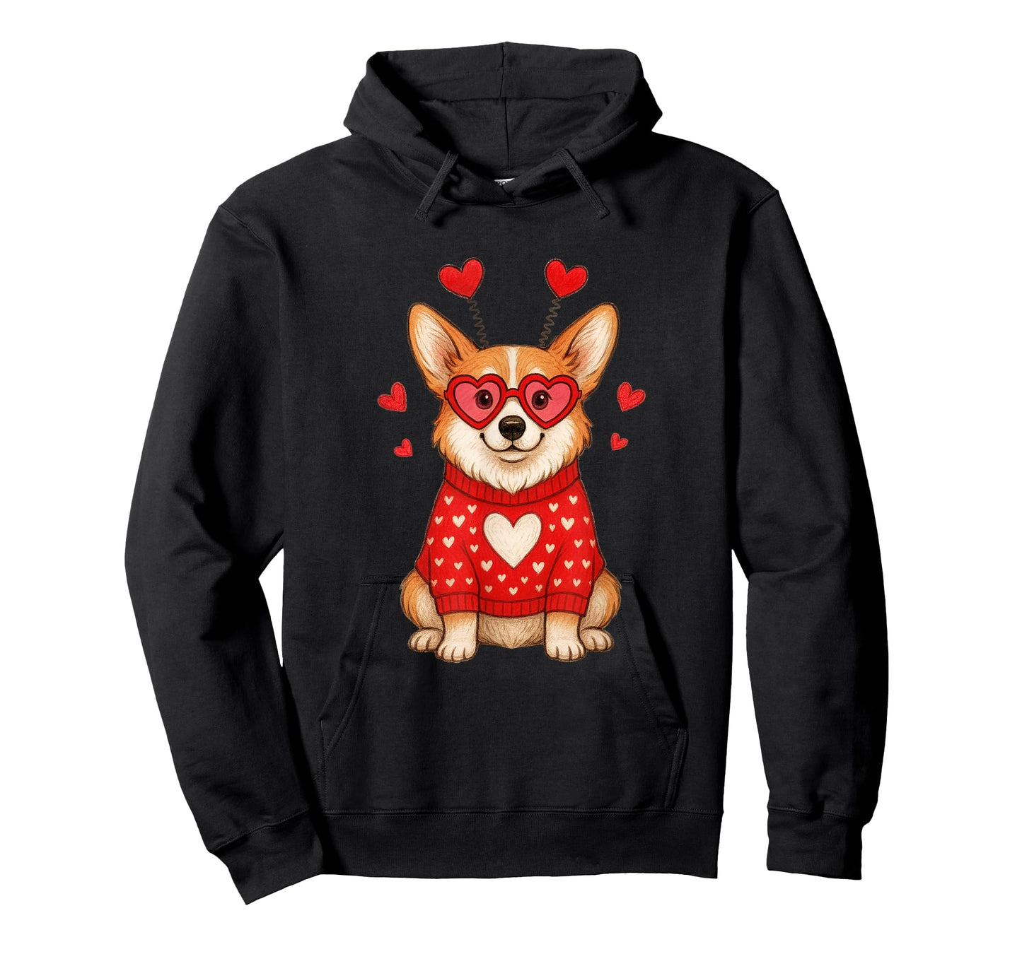 Cute Valentine Dog for Love Couples: Corgi T-Shirt