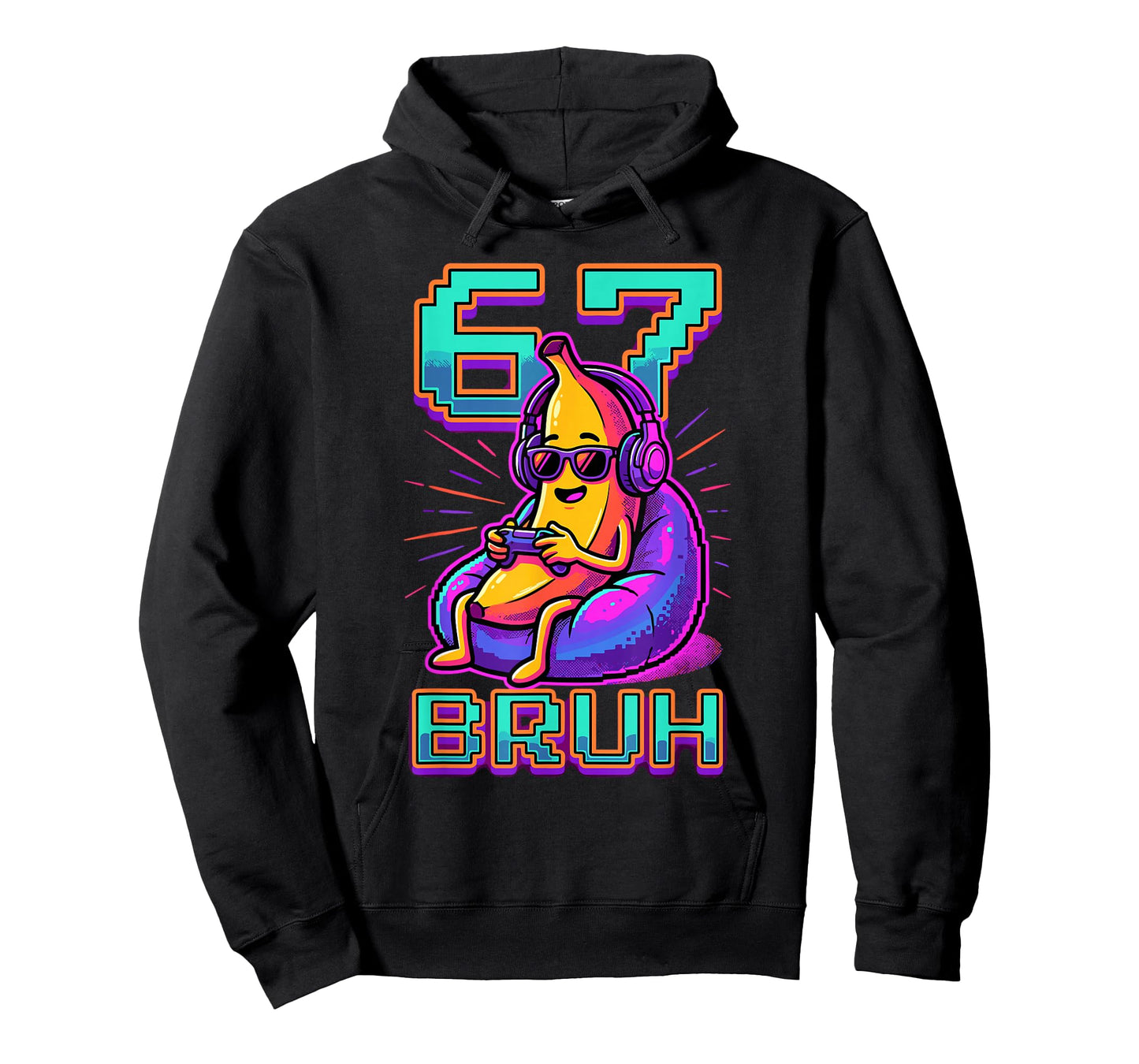 67 Bruh Banana Gamer Funny 6 7 Meme Video Game for Kids Boys T-Shirt