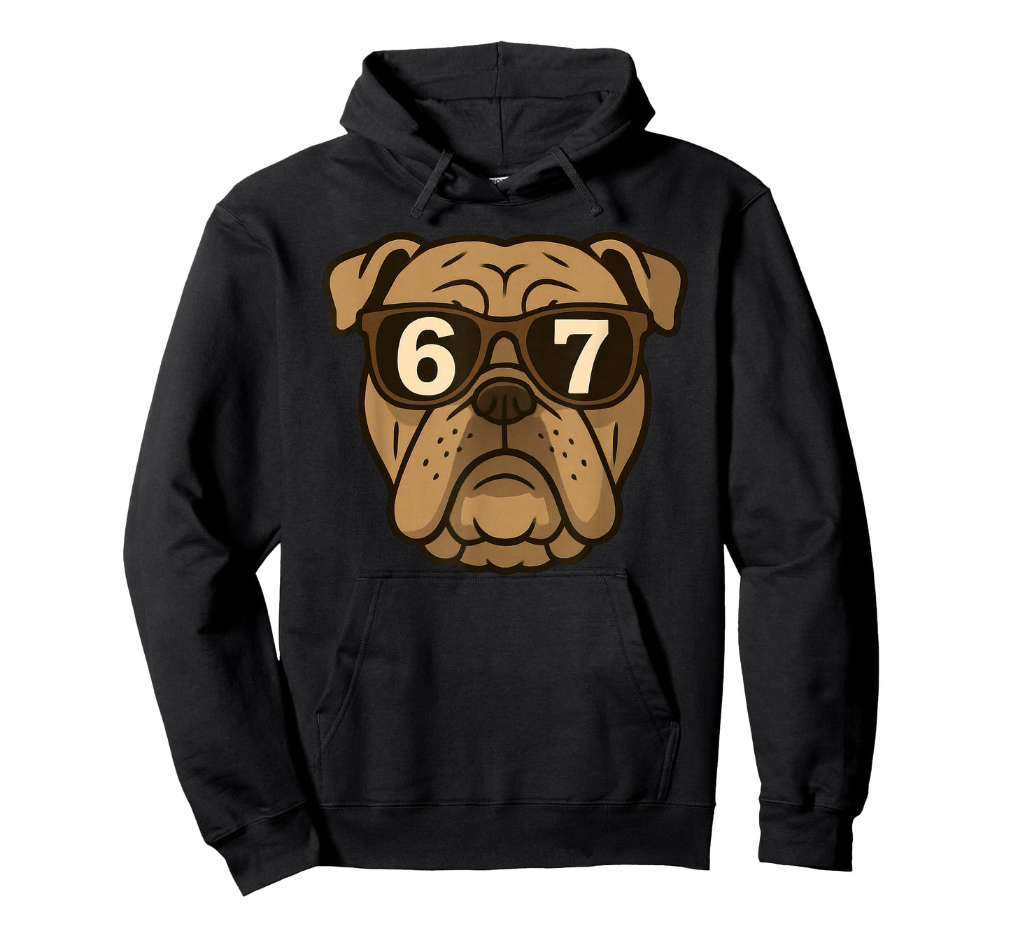 Funny English Bulldog Dog Sunglasses 67 Six Seven Meme T-Shirt