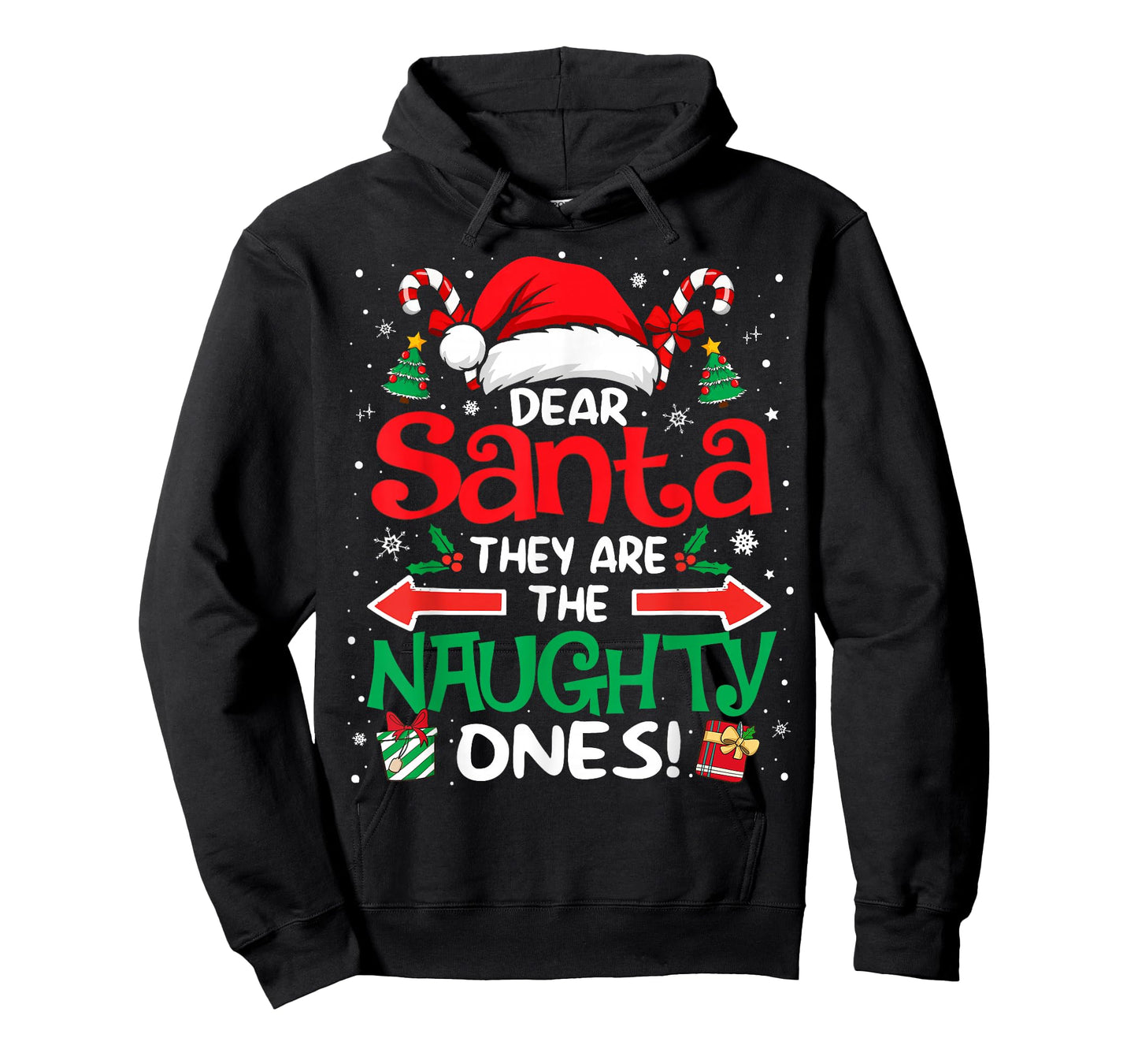 Dear Santa They are The Naughty Ones Funny Christmas T-Shirt