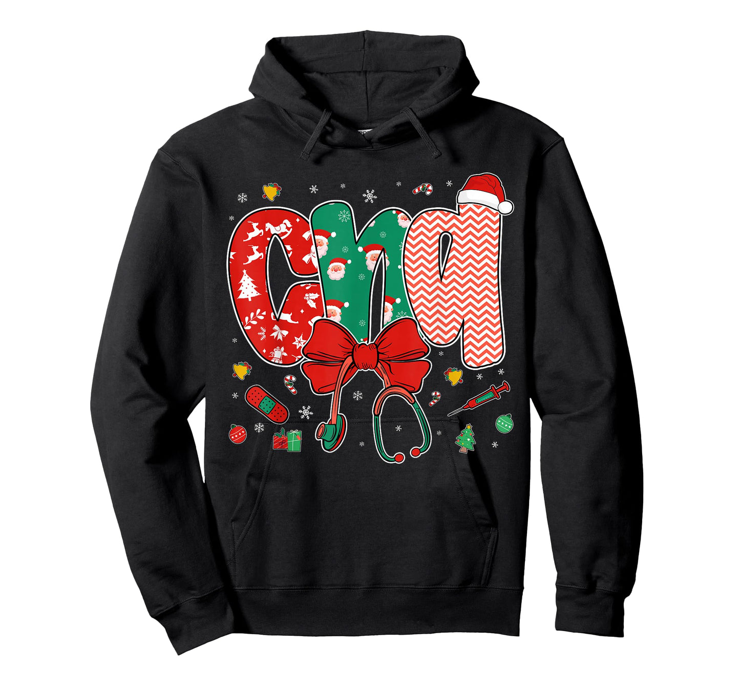 CNA Christmas Coquette Bow Certified Nursing Assistant Xmas T-Shirt