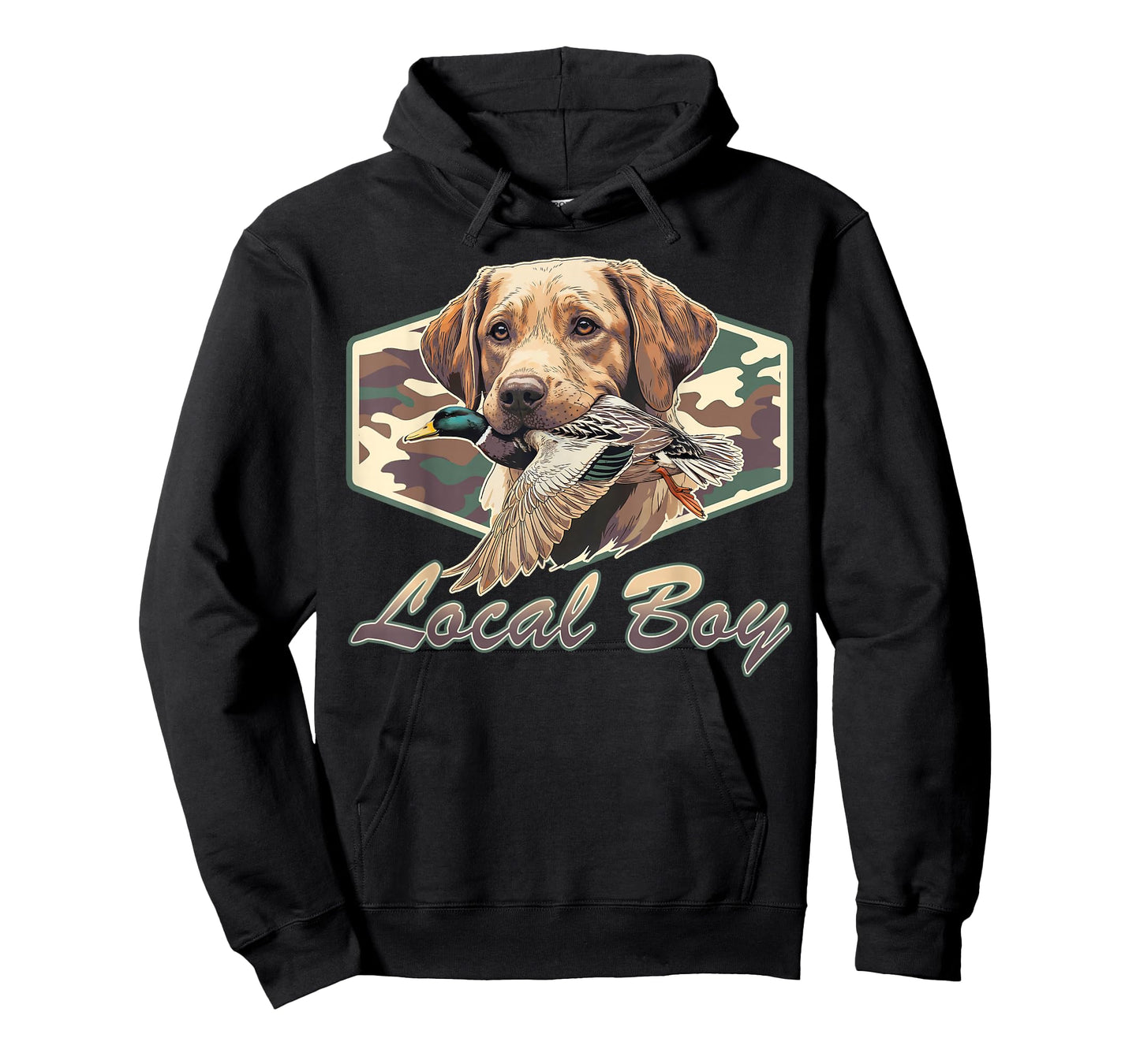 Camo Southern Local Boy Labrador Duck Hunting Outdoor Nature T-Shirt