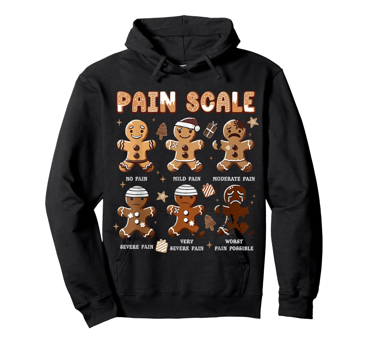 Funny Christmas Nurse Shirt Xmas Nurse Pain Scale Men Women T-Shirt