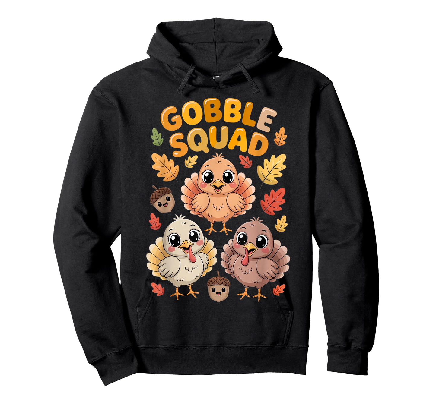 Groovy Gobble Squad Turkey Matching Family Kids Thanksgiving T-Shirt