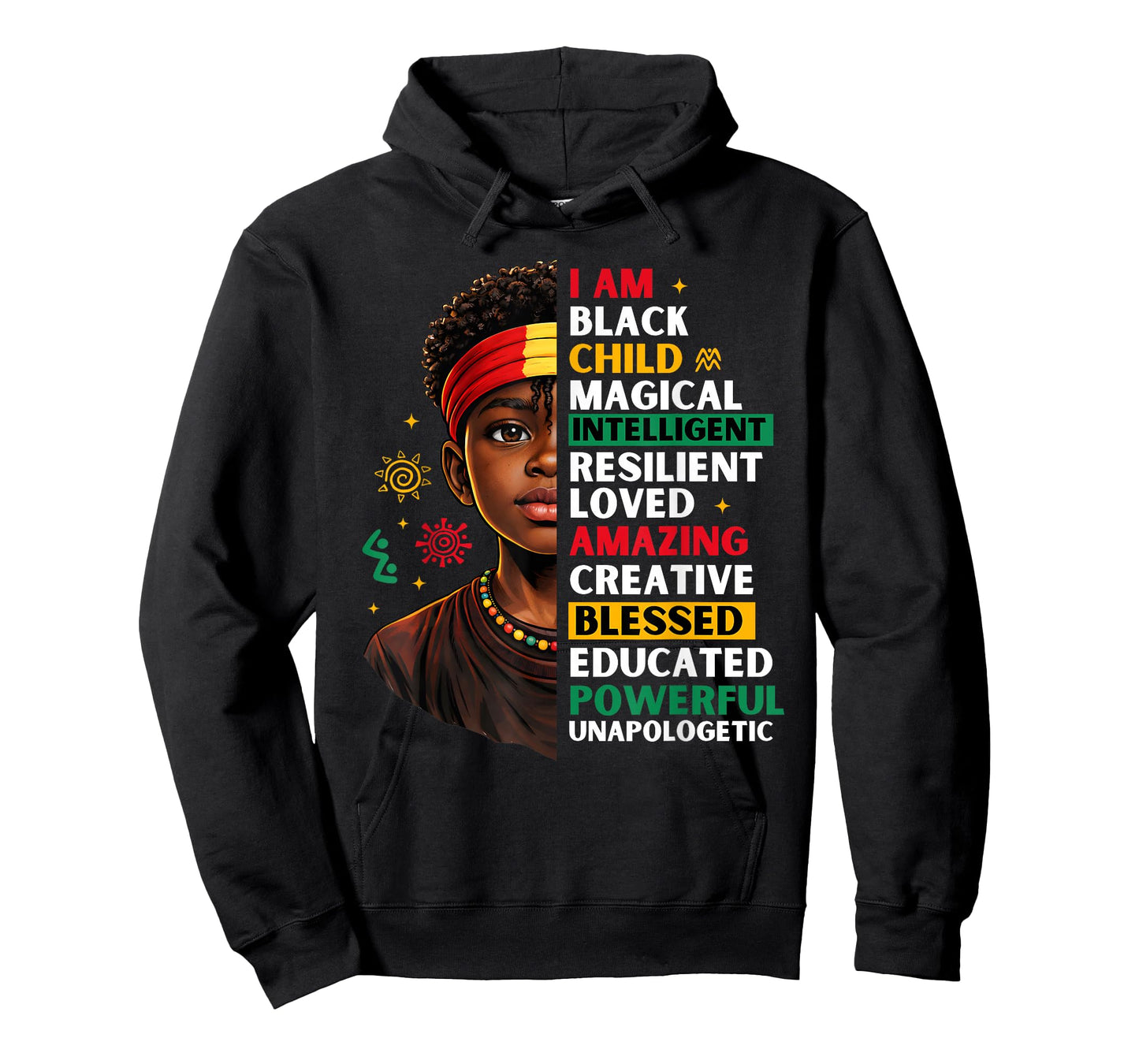 Black History Month African American Young Boys Kids Melanin T-Shirt