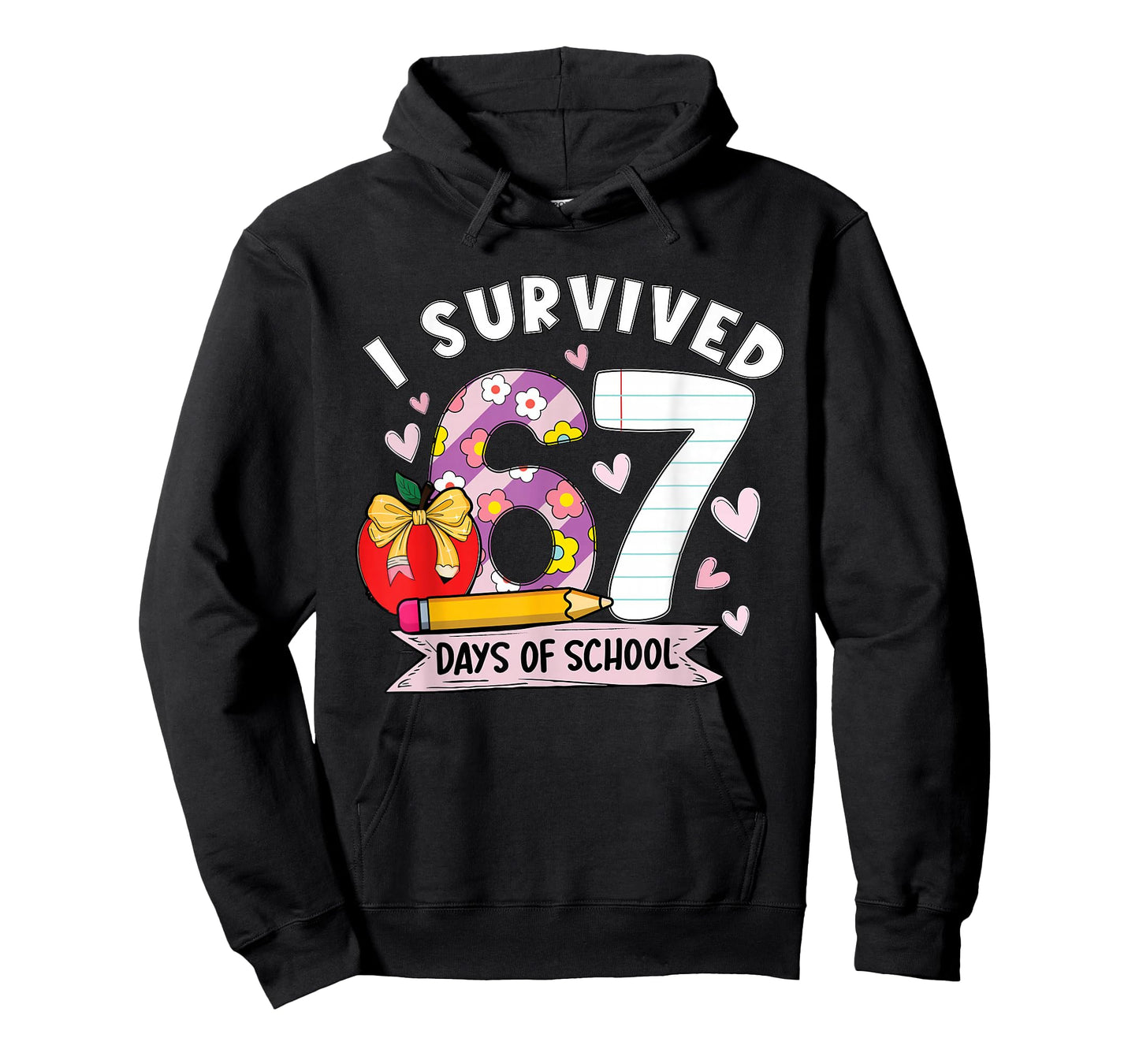 I Survived 67 Days of School Funny Leopard Student Style T-Shirt