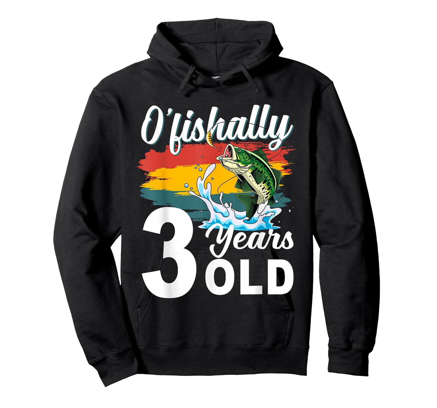 O’fishally 3 Years Old Birthday Boy Fishing Themed Party T-Shirt