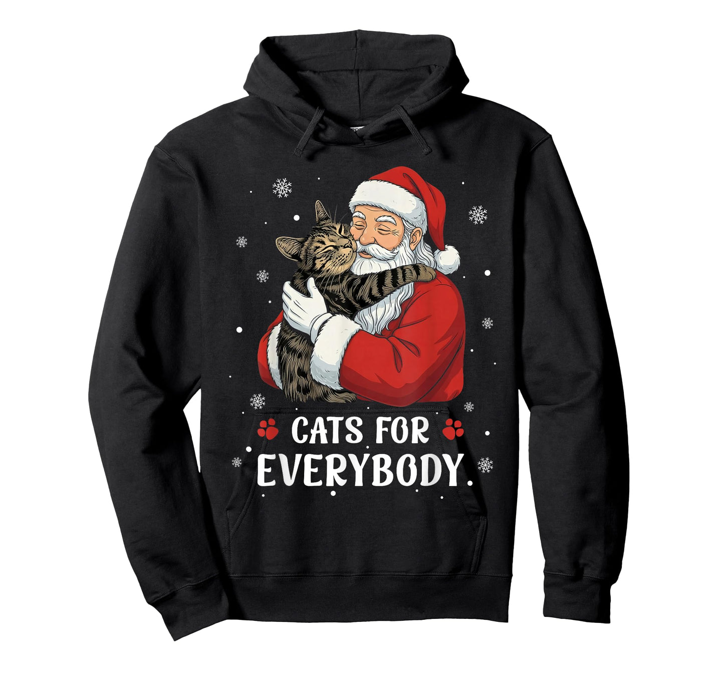Cats for Everybody Santa Christmas Funny Cat Xmas Women Kids T-Shirt