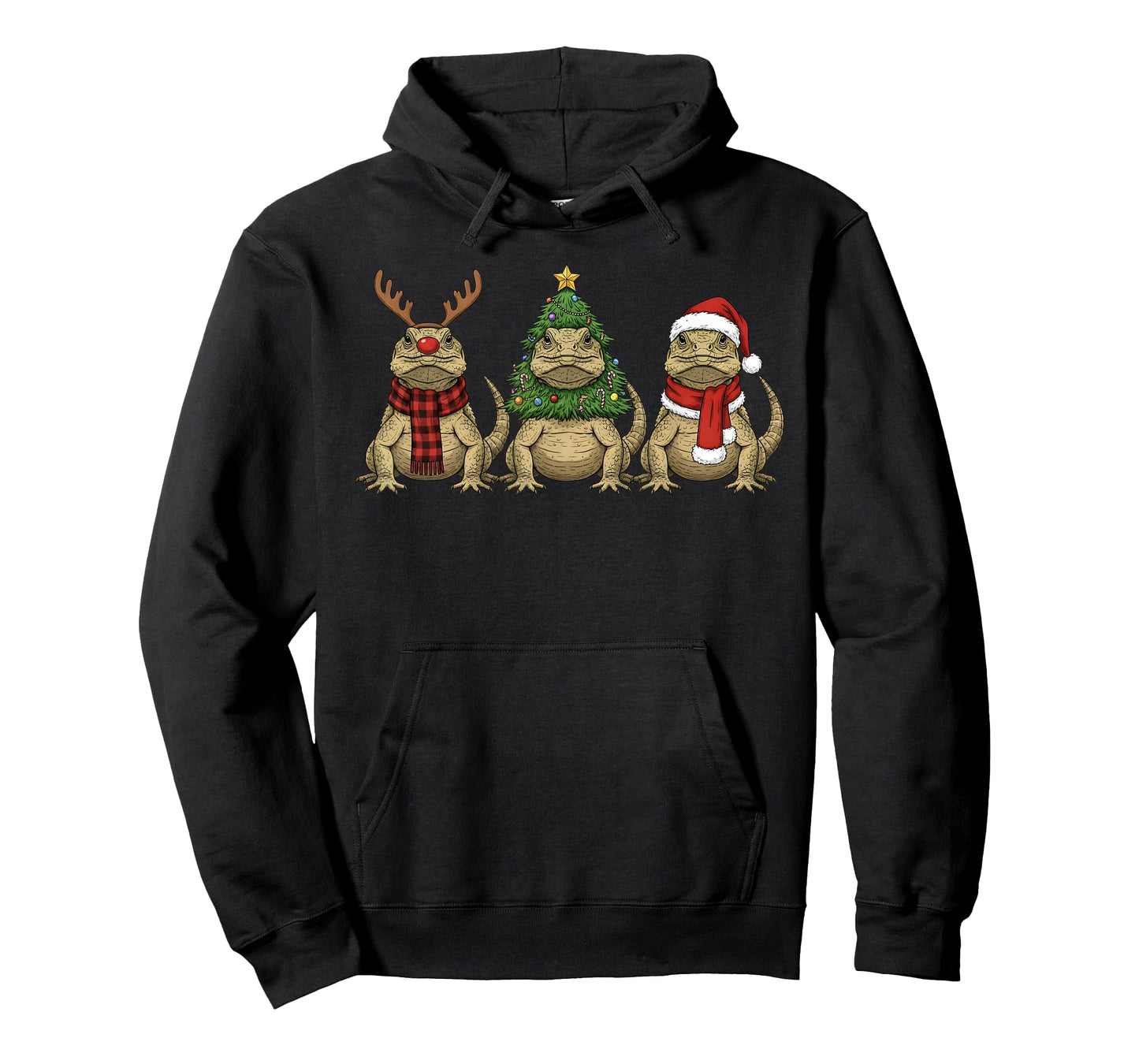 Retro Christmas Uromastyx Santa Reindeer T-Shirt