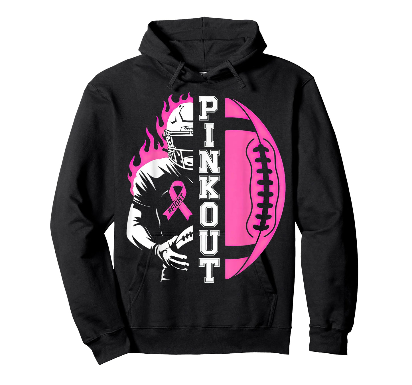 Football Pink Out Team Breast Cancer T-Shirt