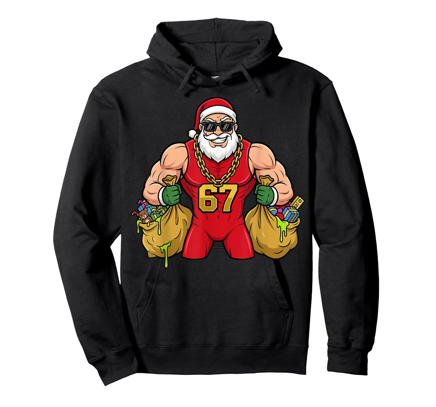 Buff Santa 67 Drip Funny Christmas Meme T-Shirt