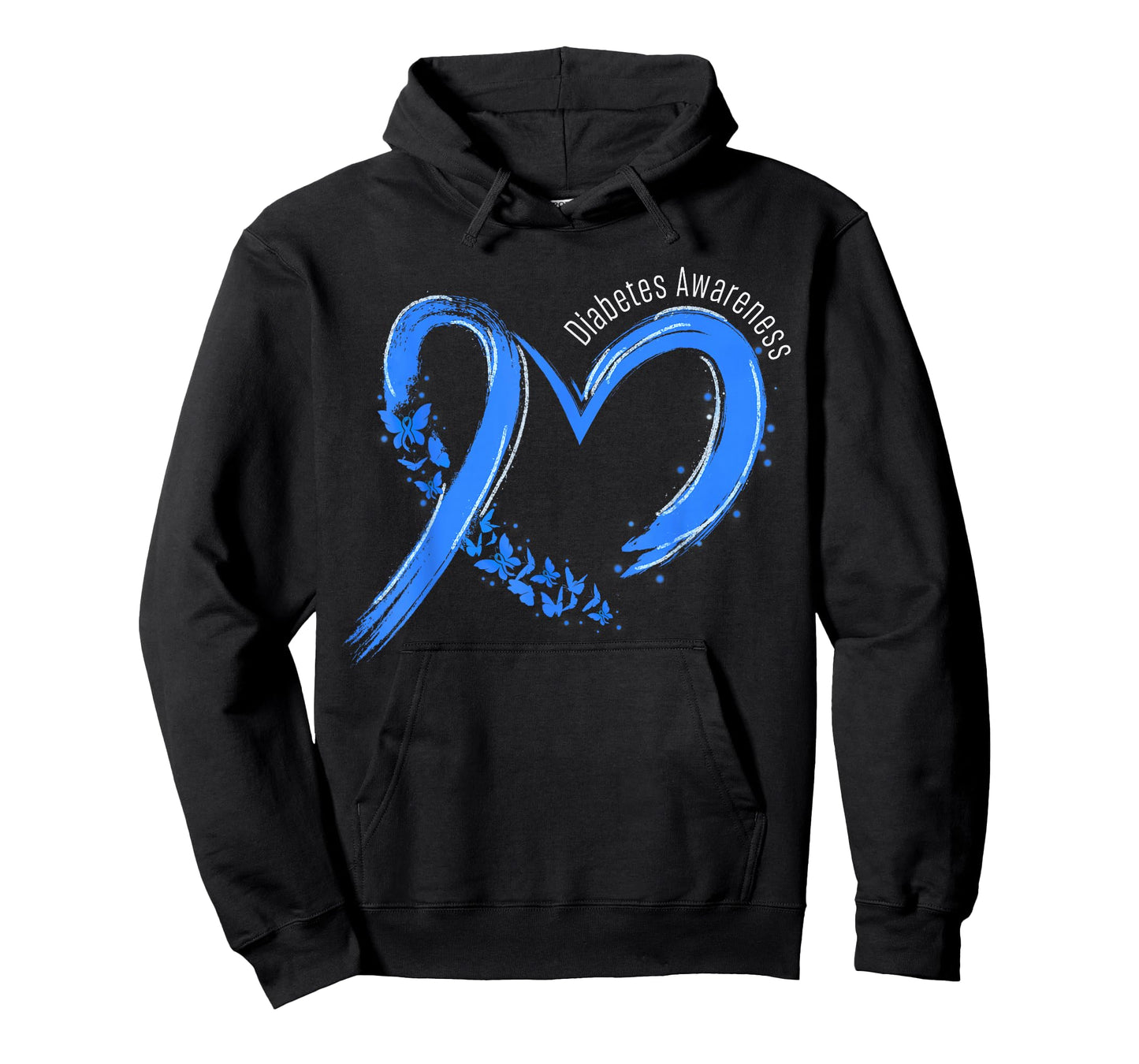 Heart Type 1 Diabetes Awareness T1D Ribbon Blue Support T-Shirt
