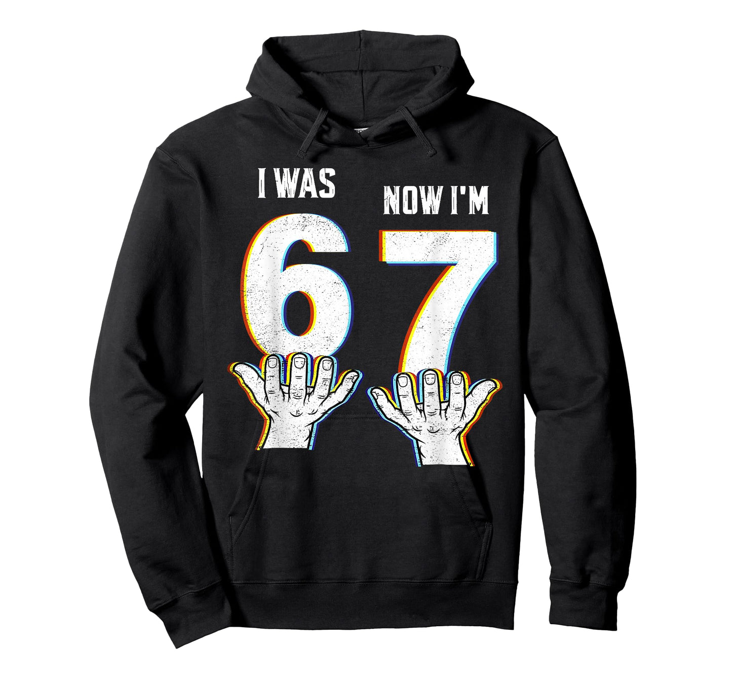 Six Seven Meme 7 Year Old Birthday Shirt was 6 Now I'm 7 T-Shirt