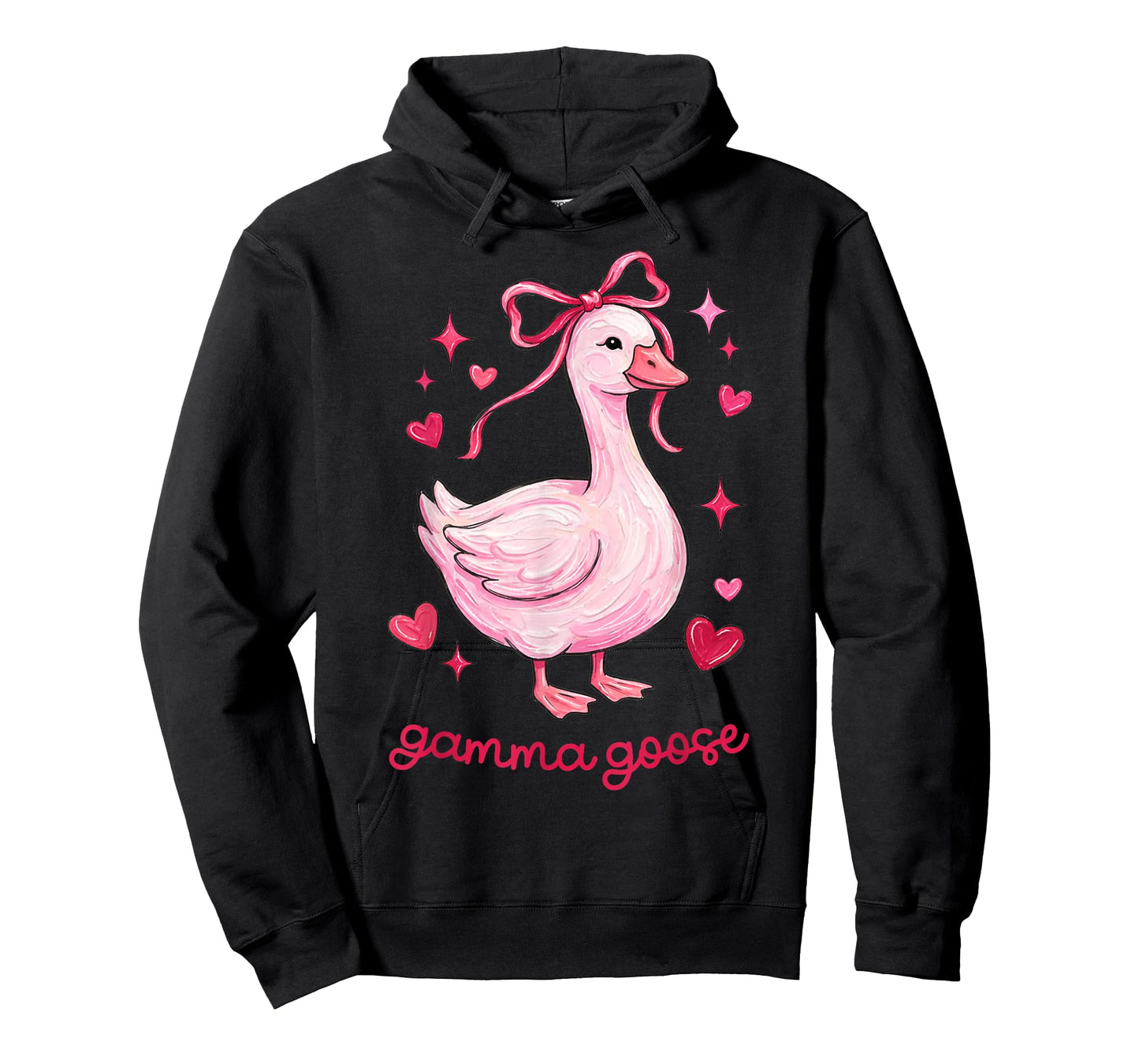 Gamma Goose Coquette Bow Pink Heart Valentines Mother's Day T-Shirt