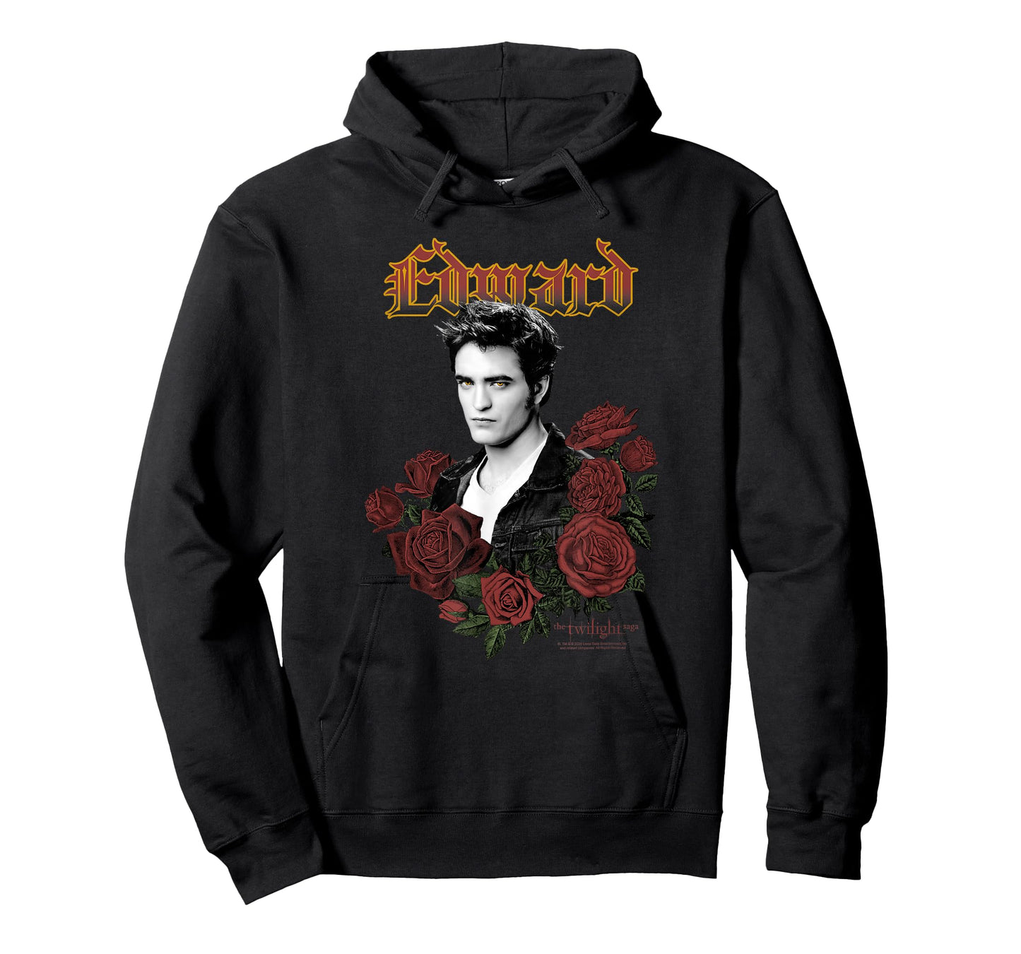 Twilight Edward Gothic Print with Roses Vintage Movie T-Shirt