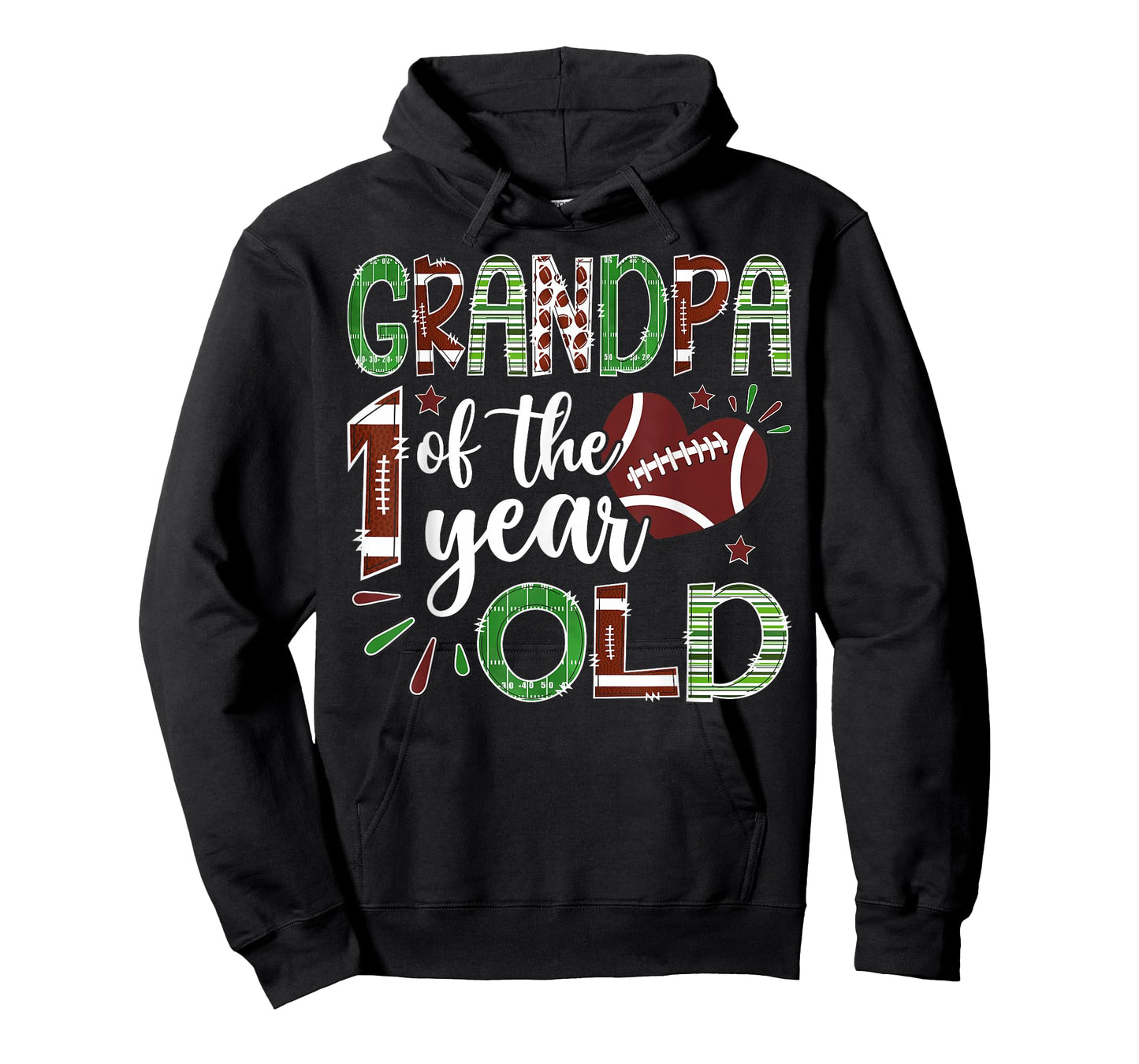 Grandpa of The 1 Year Old Football First Birthday Boy T-Shirt