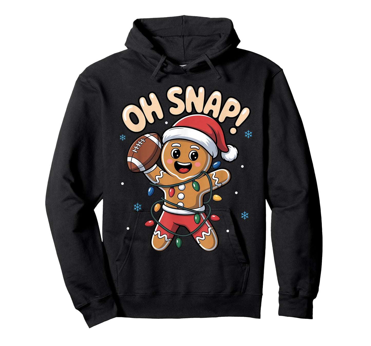 Oh snap Gingerbread Man Christmas Football Kids Boy Men T-Shirt