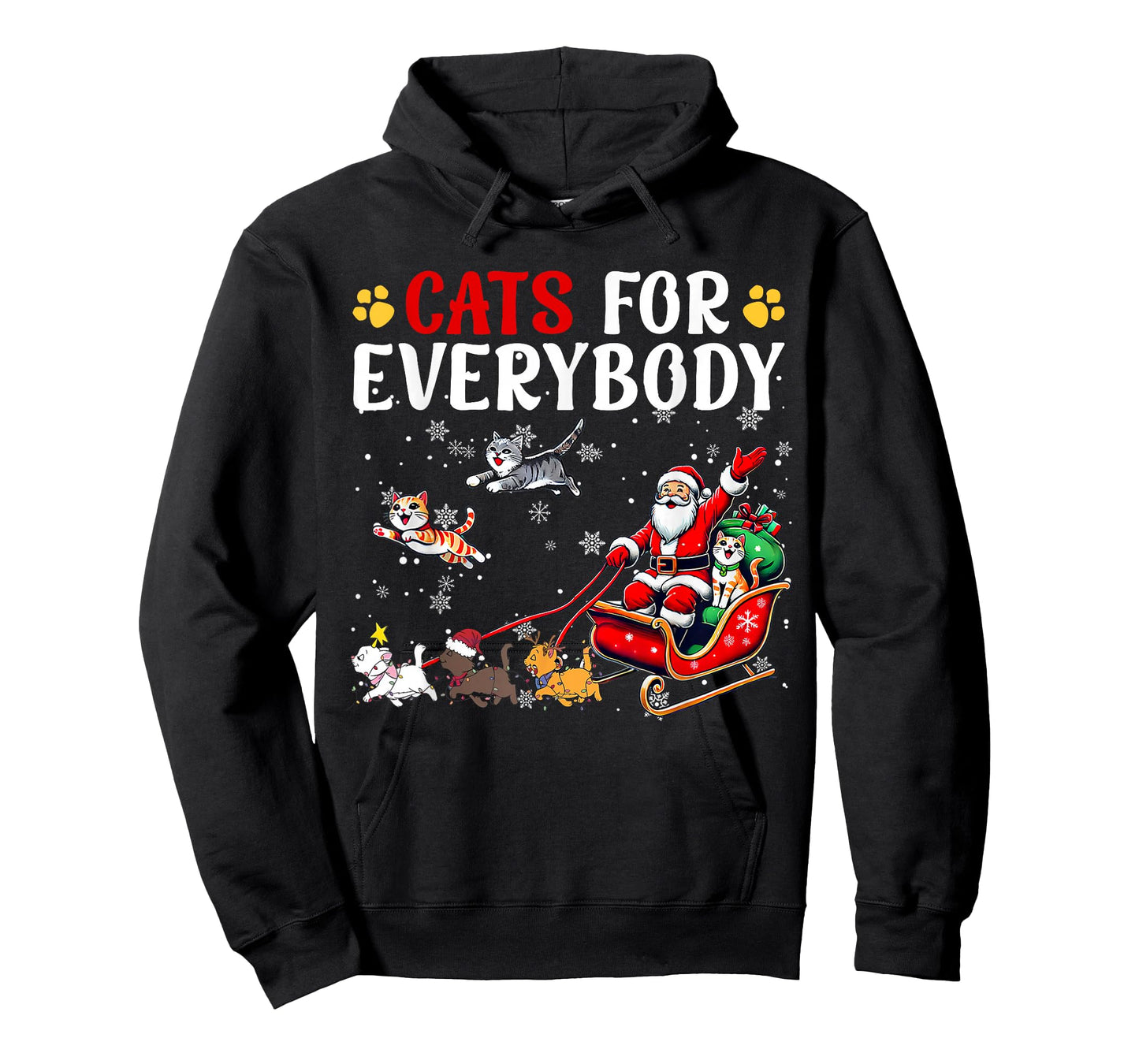 Cats for Everybody Christmas Cat Funny Xmas Men Women Santa T-Shirt