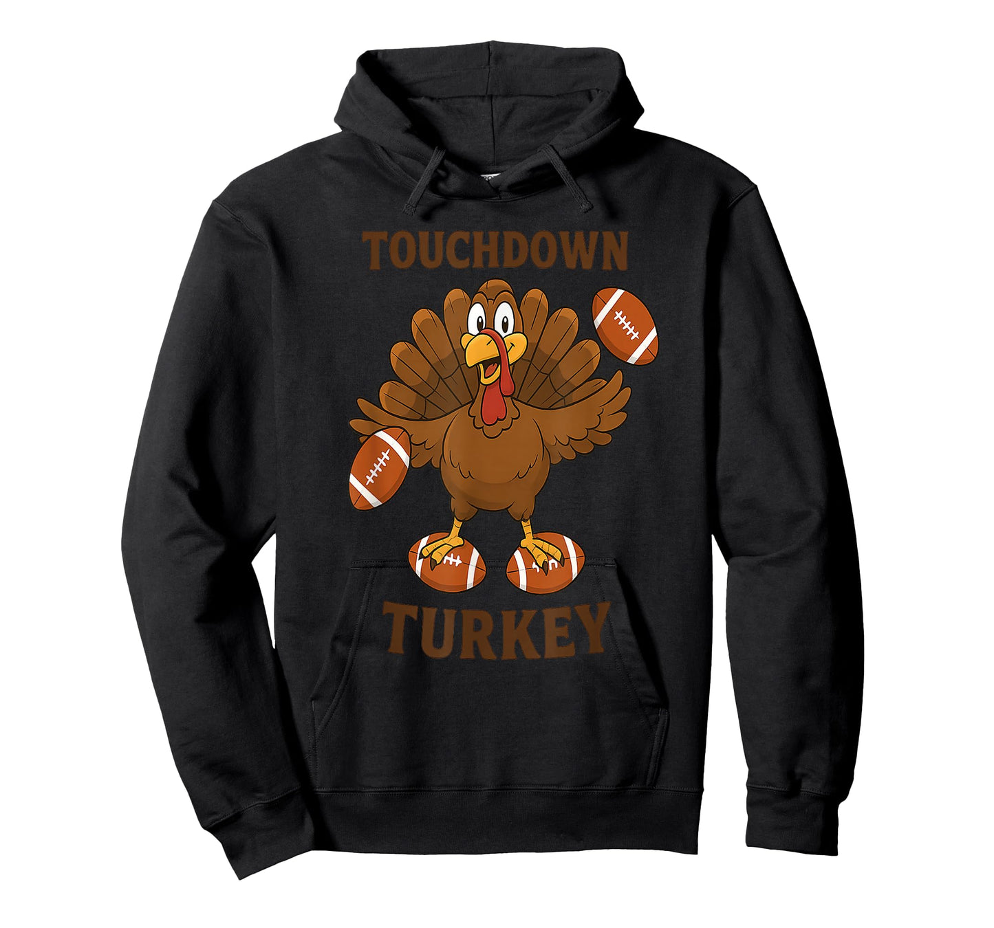 Funny Thanksgiving Football Touchdown Turkey T-Shirt