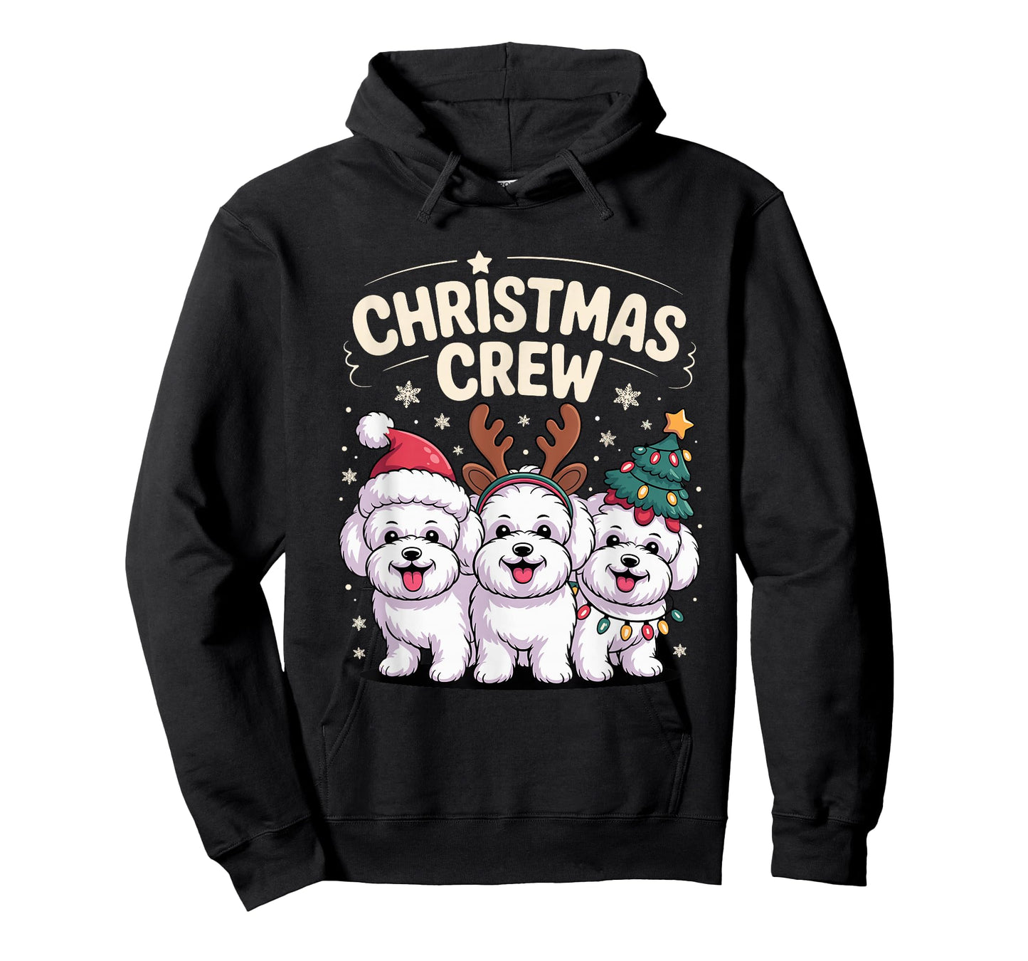 Christmas Crew Xmas Puppy Dog Funny Christmas Bichon Frise T-Shirt