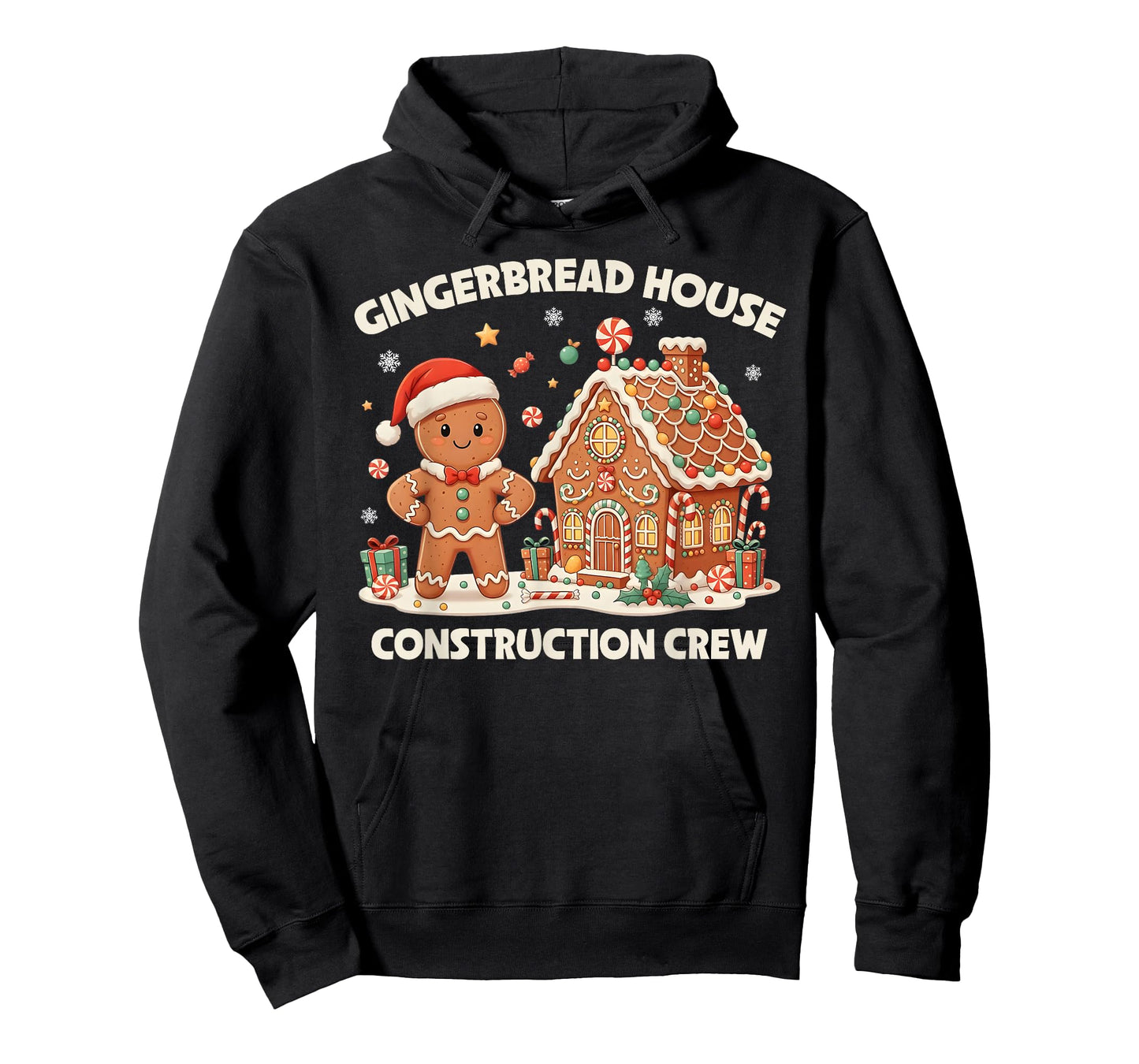 Gingerbread House Construction Crew Kids Men Women Matching T-Shirt