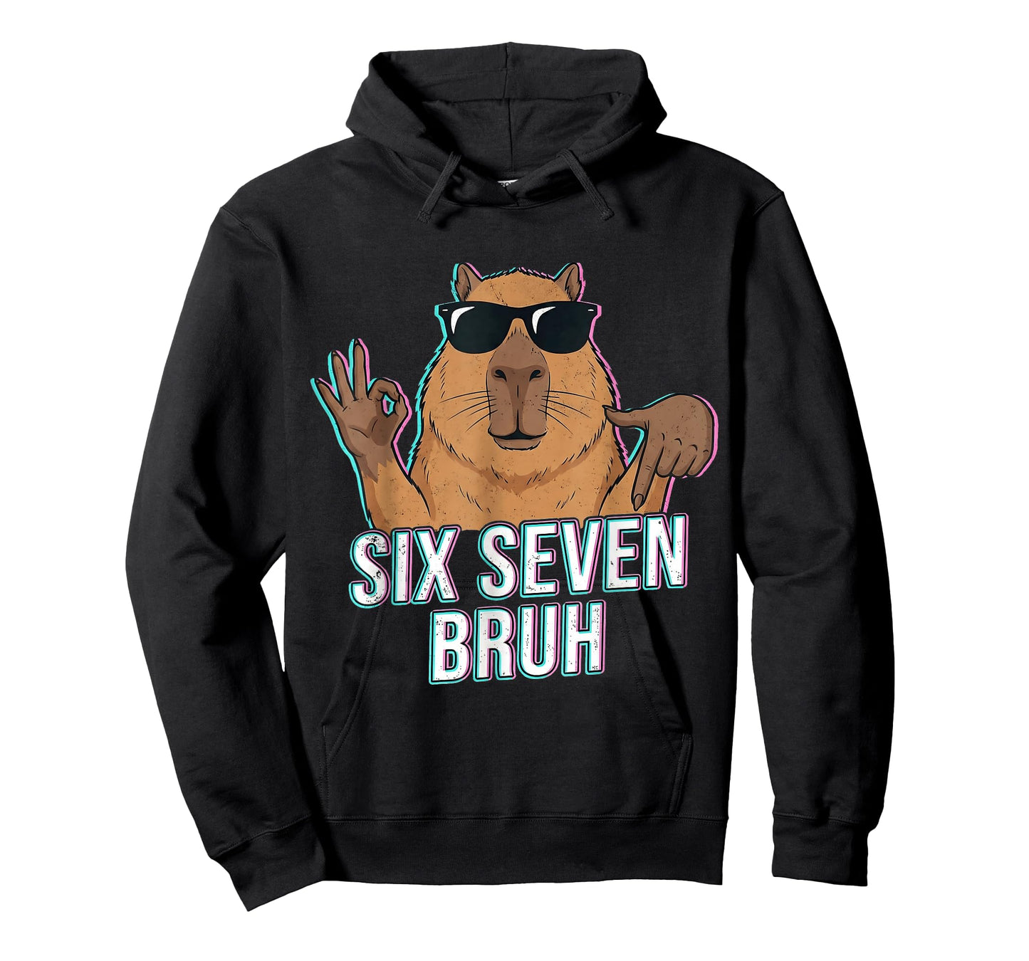 Six Seven Bruh Capybara 67 Boys Teens Kids Animals Lover 6 7 T-Shirt